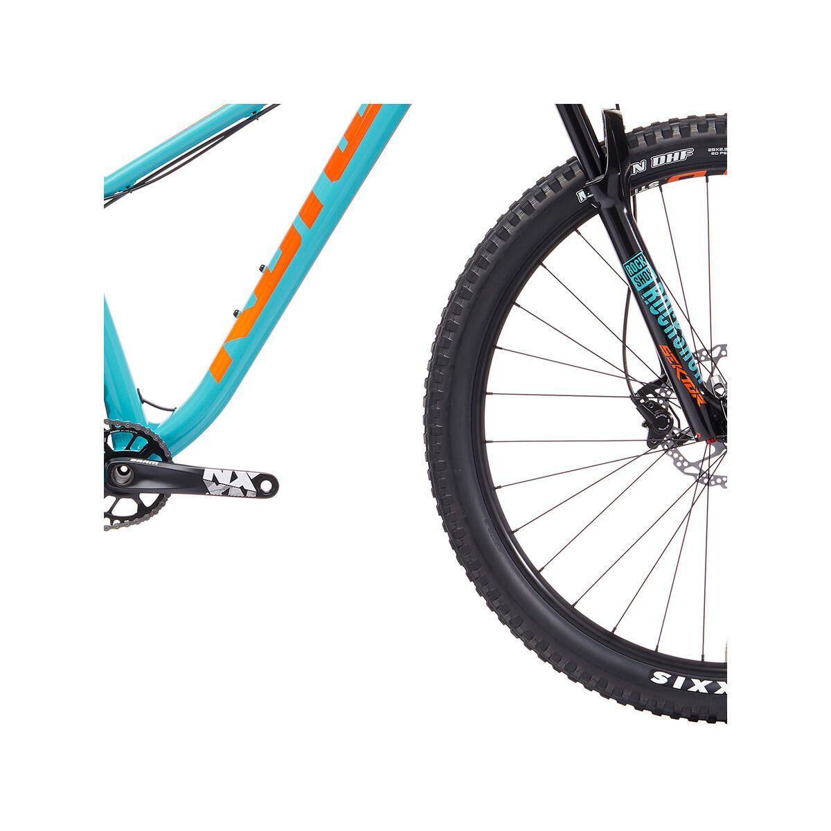 Kona Honzo DL, gloss dirty cyan w/ flamethrower orange & cream decals - Bild 4