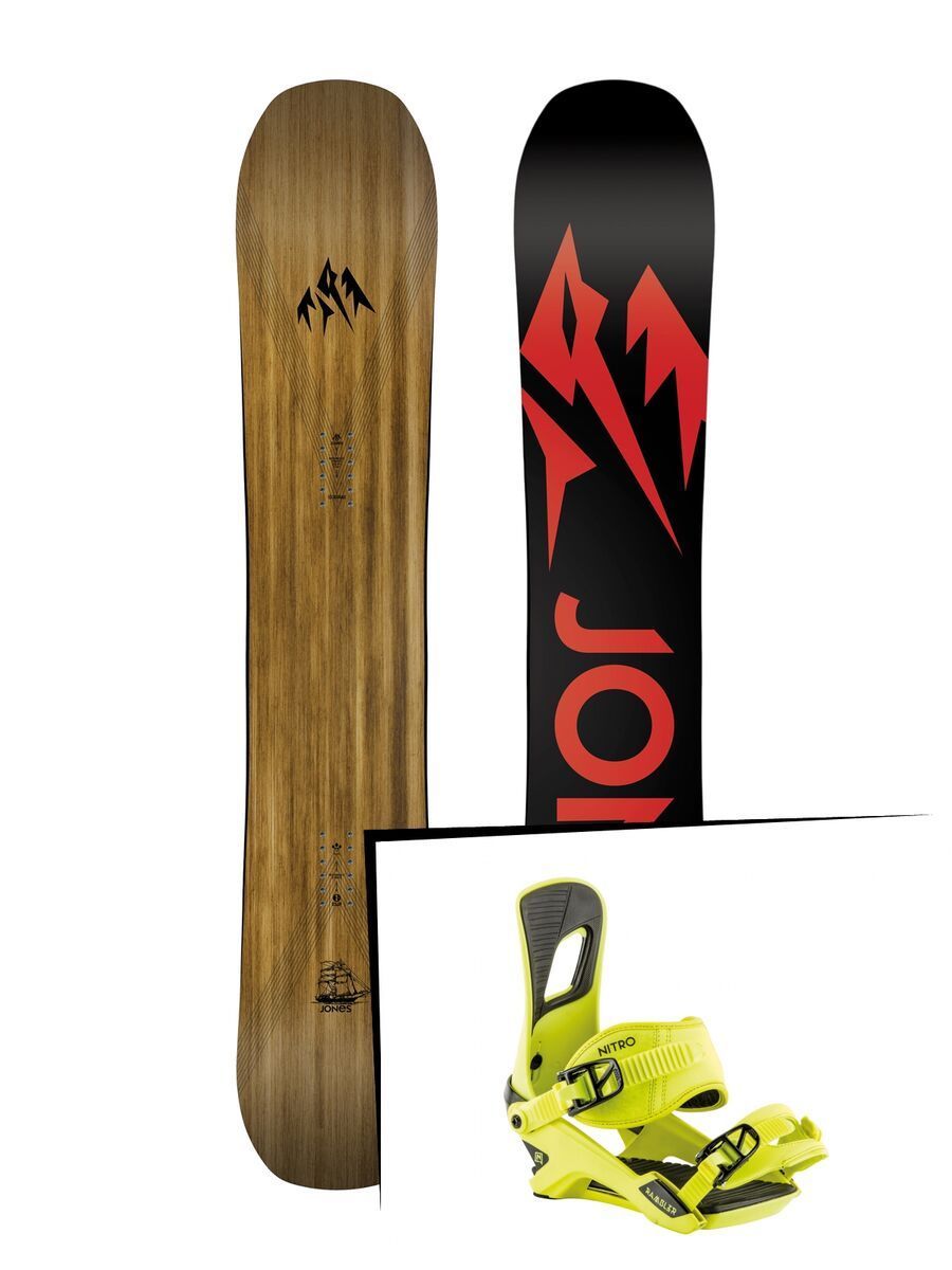 Set: Jones Flagship Wide 2019 + Nitro Rambler muted brights series toxic - Bild 1