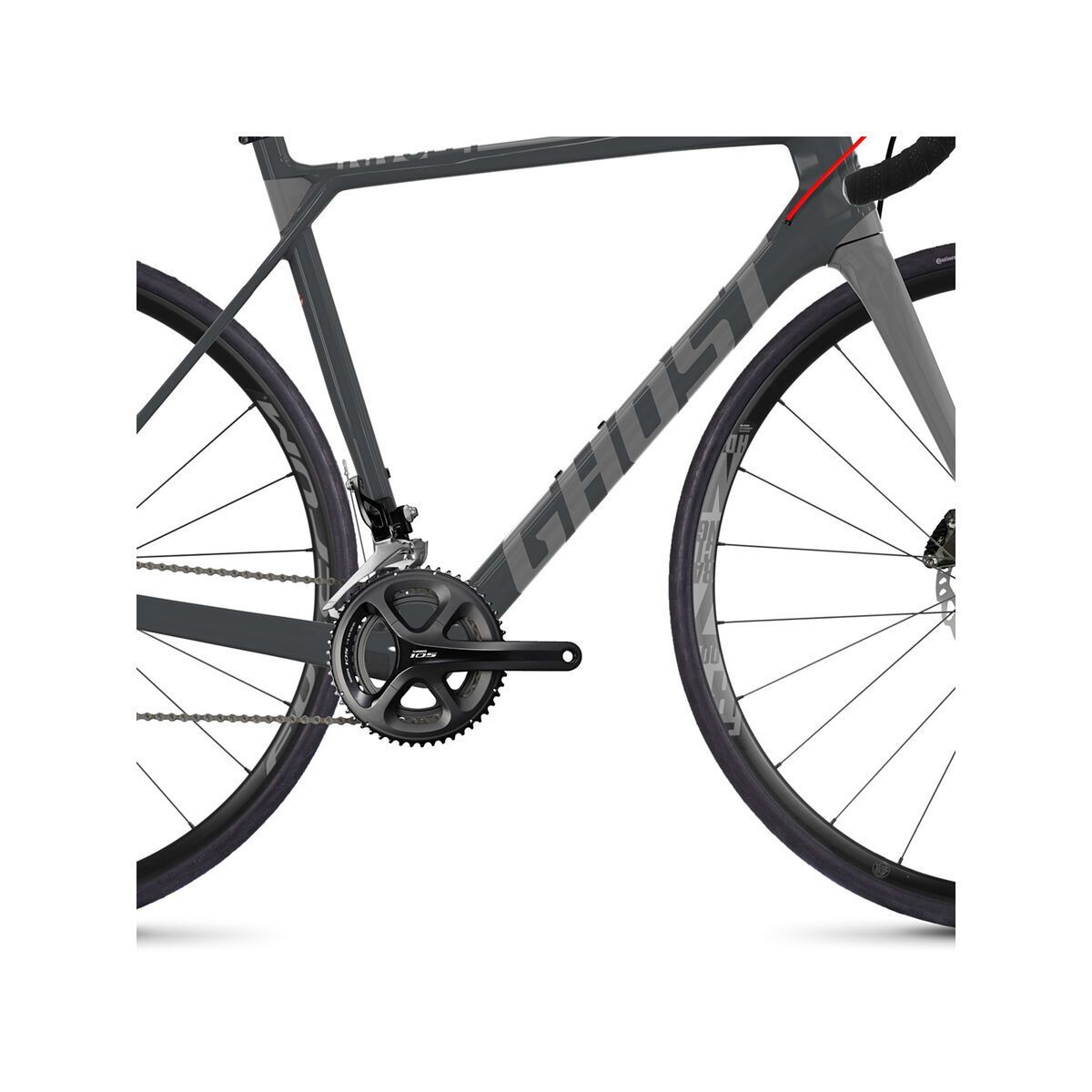 Ghost Nivolet X 5.8 LC, titanium gray/urban gray/neon red - Bild 3