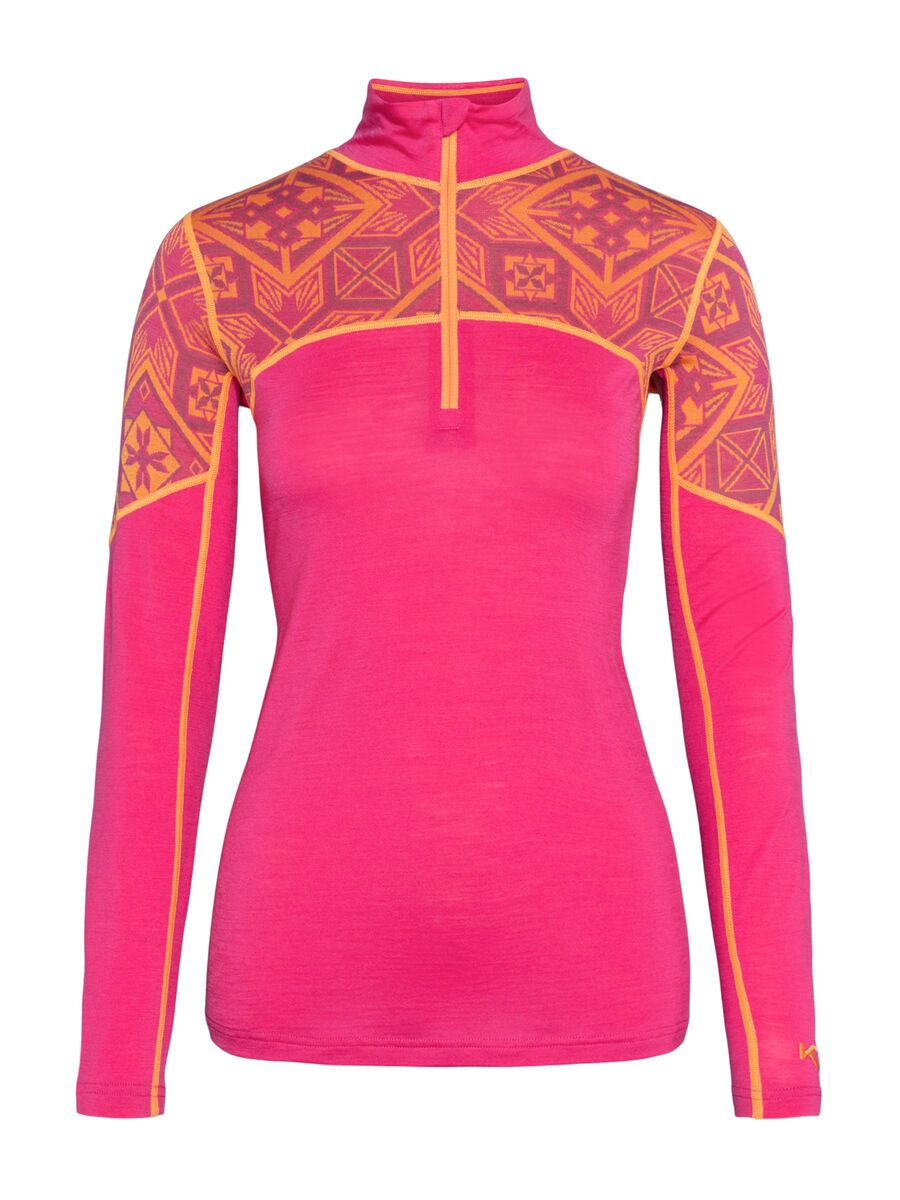 Kari Traa Eloise Half Zip Baselayer, bright pink - Bild 1