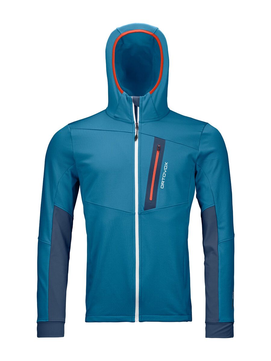 Ortovox Merino Fleece Light Tec Hoody M, blue sea - Bild 1