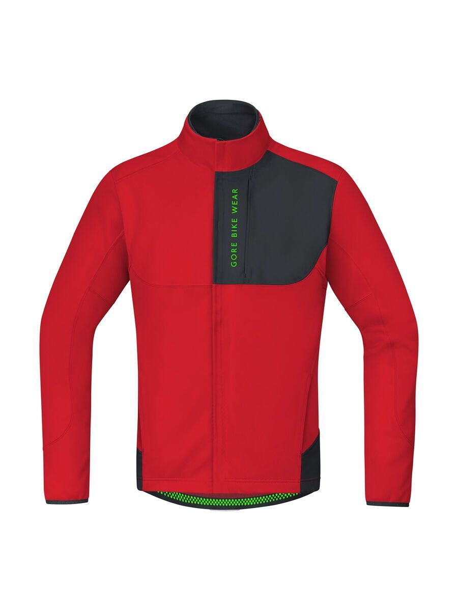 Gore Bike Wear Power Trail Windstopper Soft Shell Thermo Jacke, red/black - Bild 1