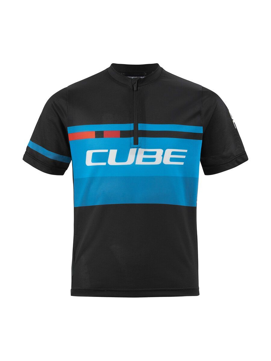 Cube Junior Teamline Trikot kurzarm, black´n´blue´n´white - Bild 1