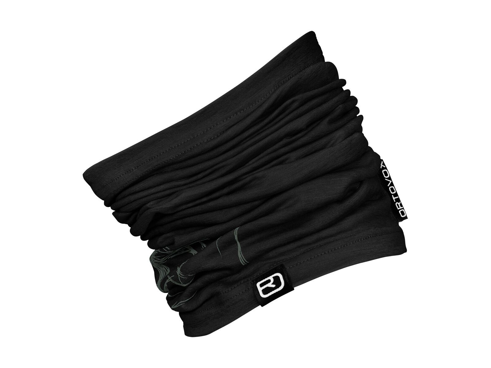 Ortovox 120 Merino Tec Logo Neckwarmer, black raven - Bild 1