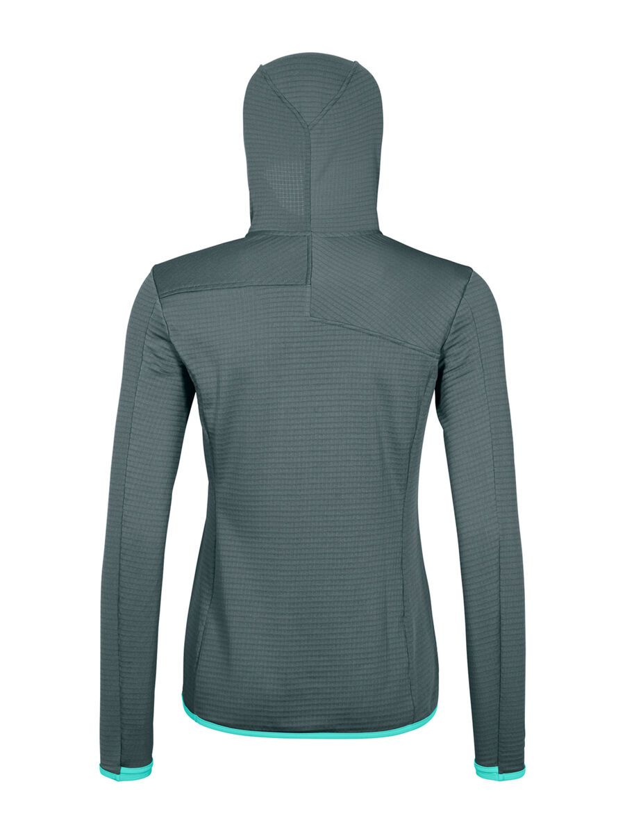 Ortovox Merino Fleece Light Grid Hooded Jacket W, dark arctic grey - Bild 2