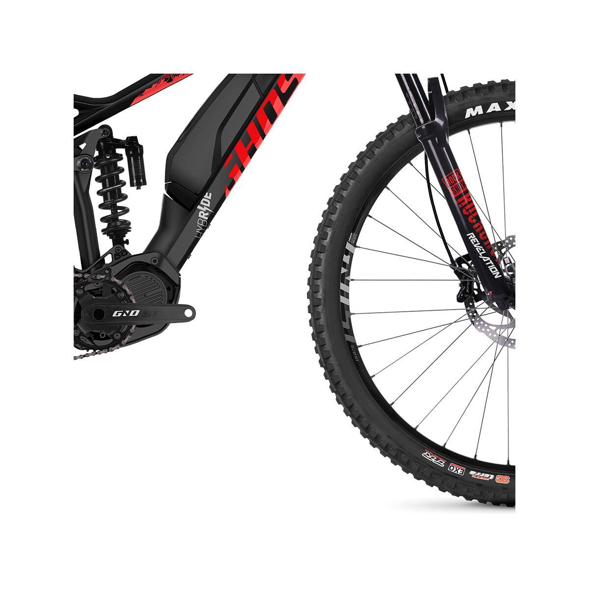 Ghost Hybride SL AMR S2.7+ AL, night black/riot red/iridium silver - Bild 4