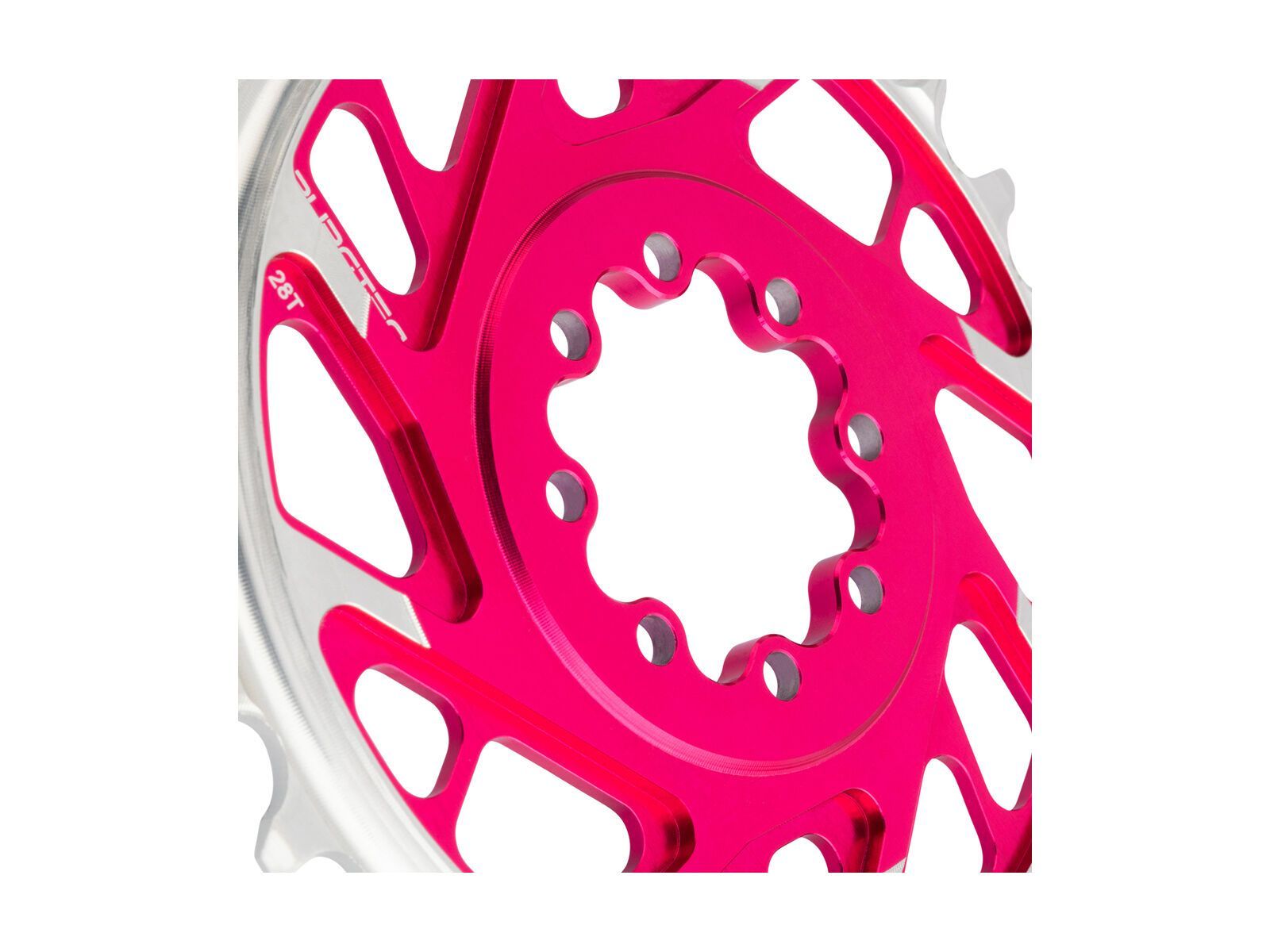Burgtec 3 mm Offset Thick Thin Chainring SRAM 8-Bolt, toxic barbie pink - Bild 2