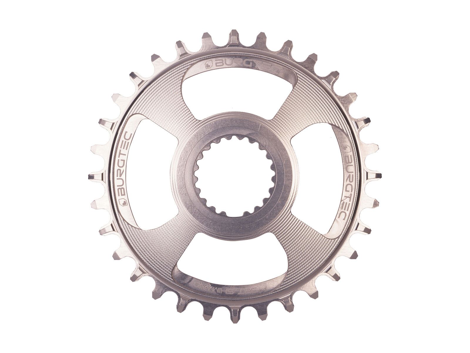 Burgtec Shimano Direct Mount Thick Thin Chainring, rhodium silver - Bild 1