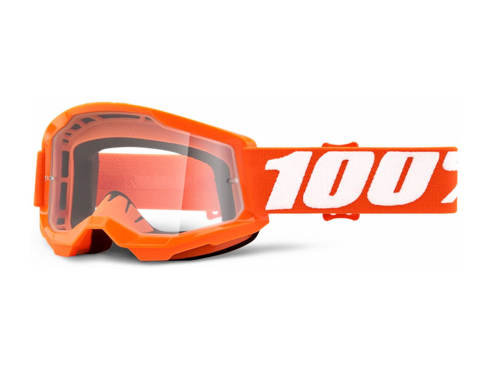 100% Strata 2 Junior Goggle - Clear, orange - Bild 1