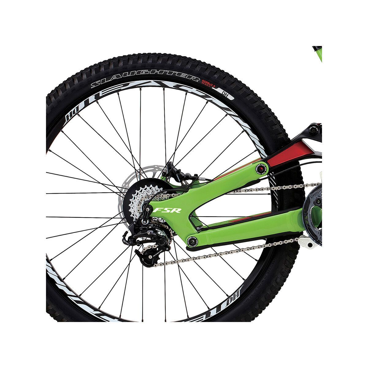 Specialized Demo 8 FSR I 650b, gloss monster green/rocket red/white - Bild 4