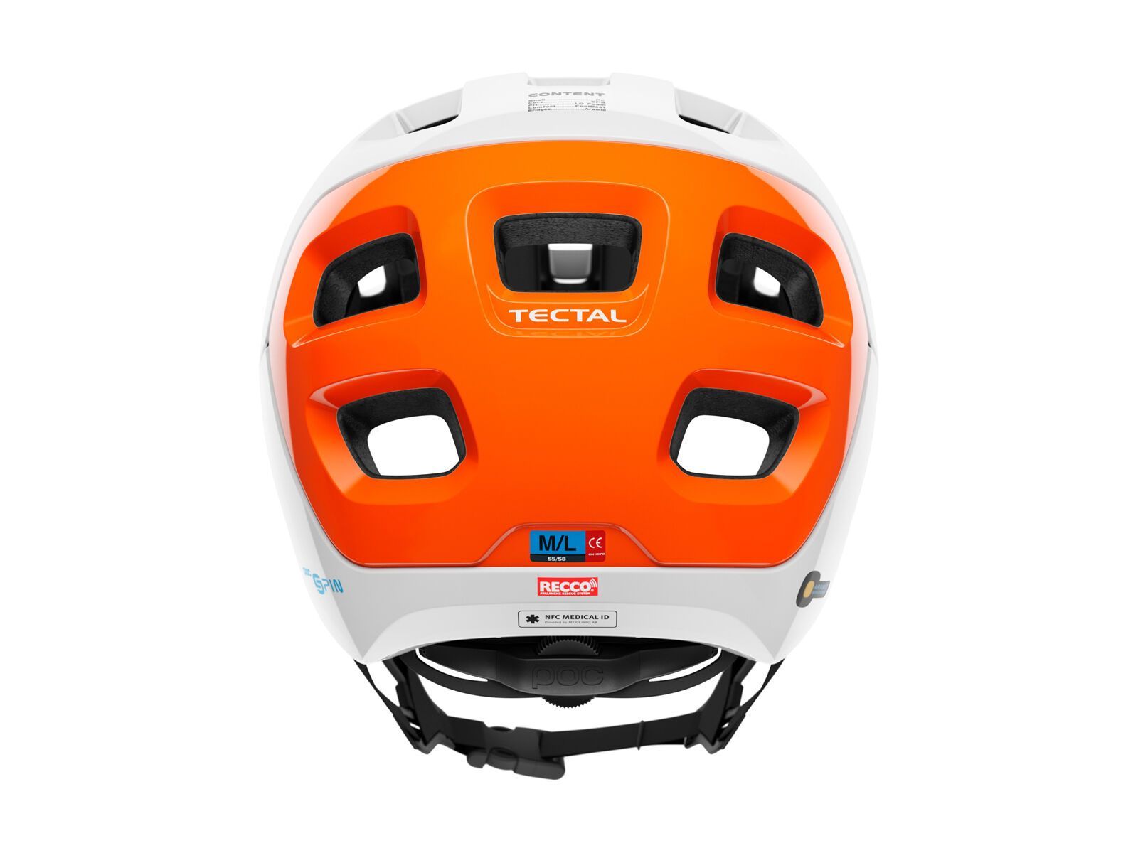POC Tectal Race NFC SPIN AVIP, hydrogen white/fluorescent orange - Bild 3