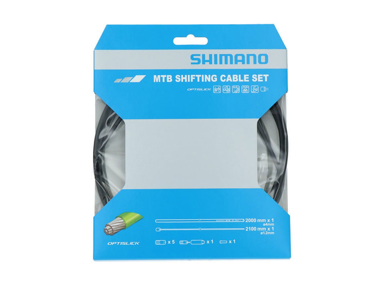 Shimano Schaltzug-Set MTB Edelstahl OPTISLICK - 1x 2.100 mm - Bild 1