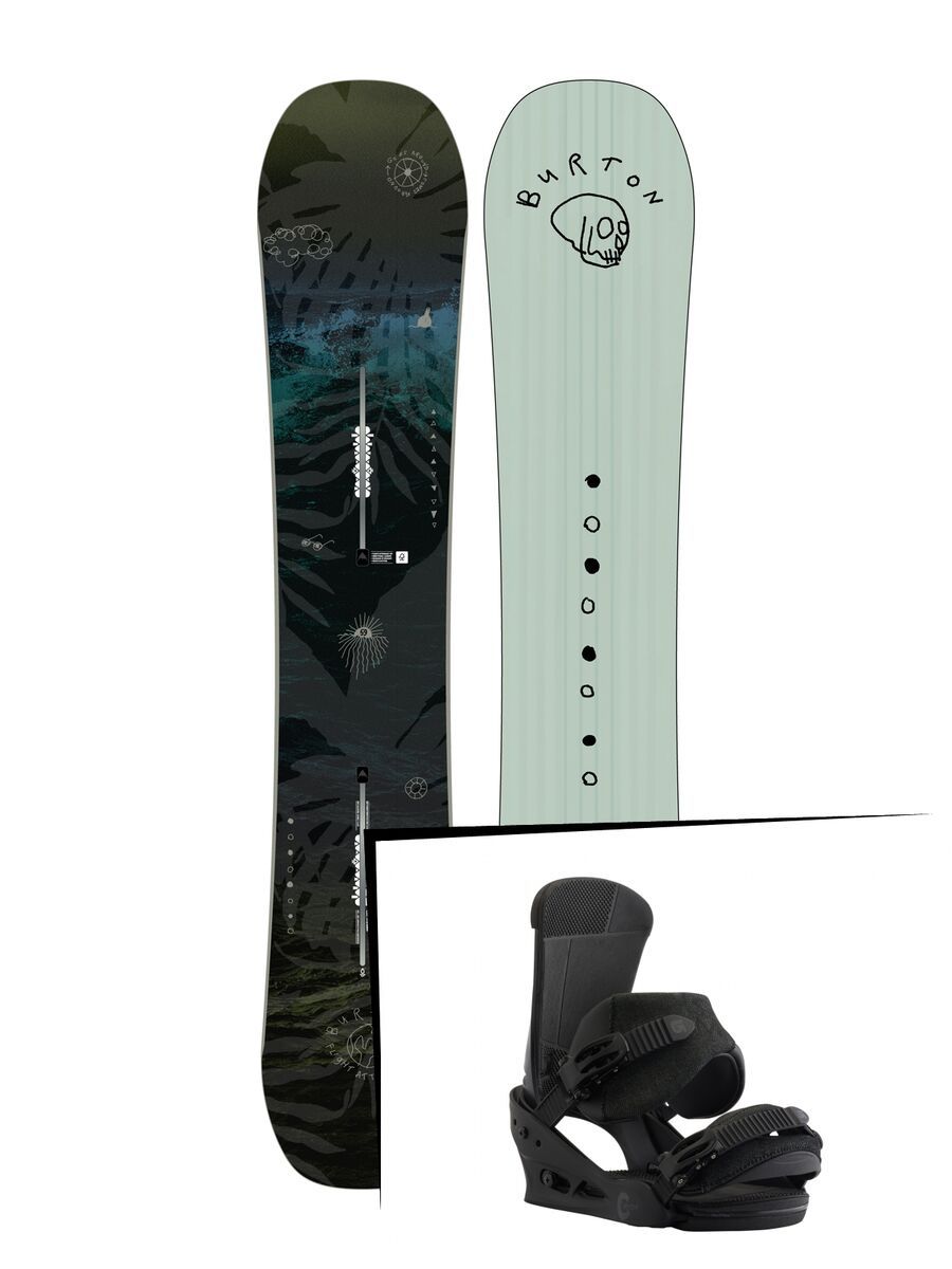 Set: Burton Flight Attendant 2019 + Burton Custom black matte - Bild 1
