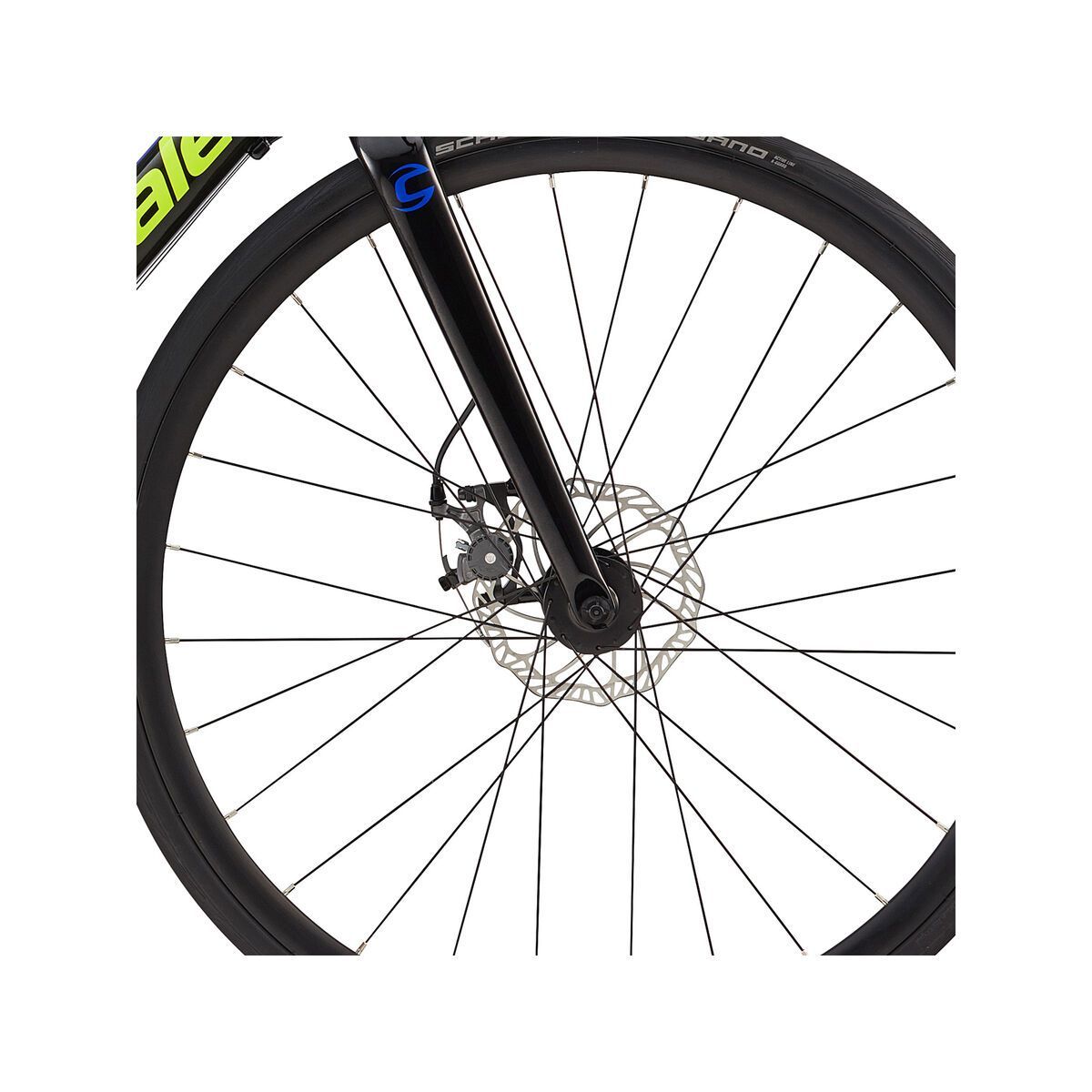 Cannondale CAAD Optimo Disc Tiagra, jet black w/ cerulean blue and volt, gloss - VLT - Bild 2