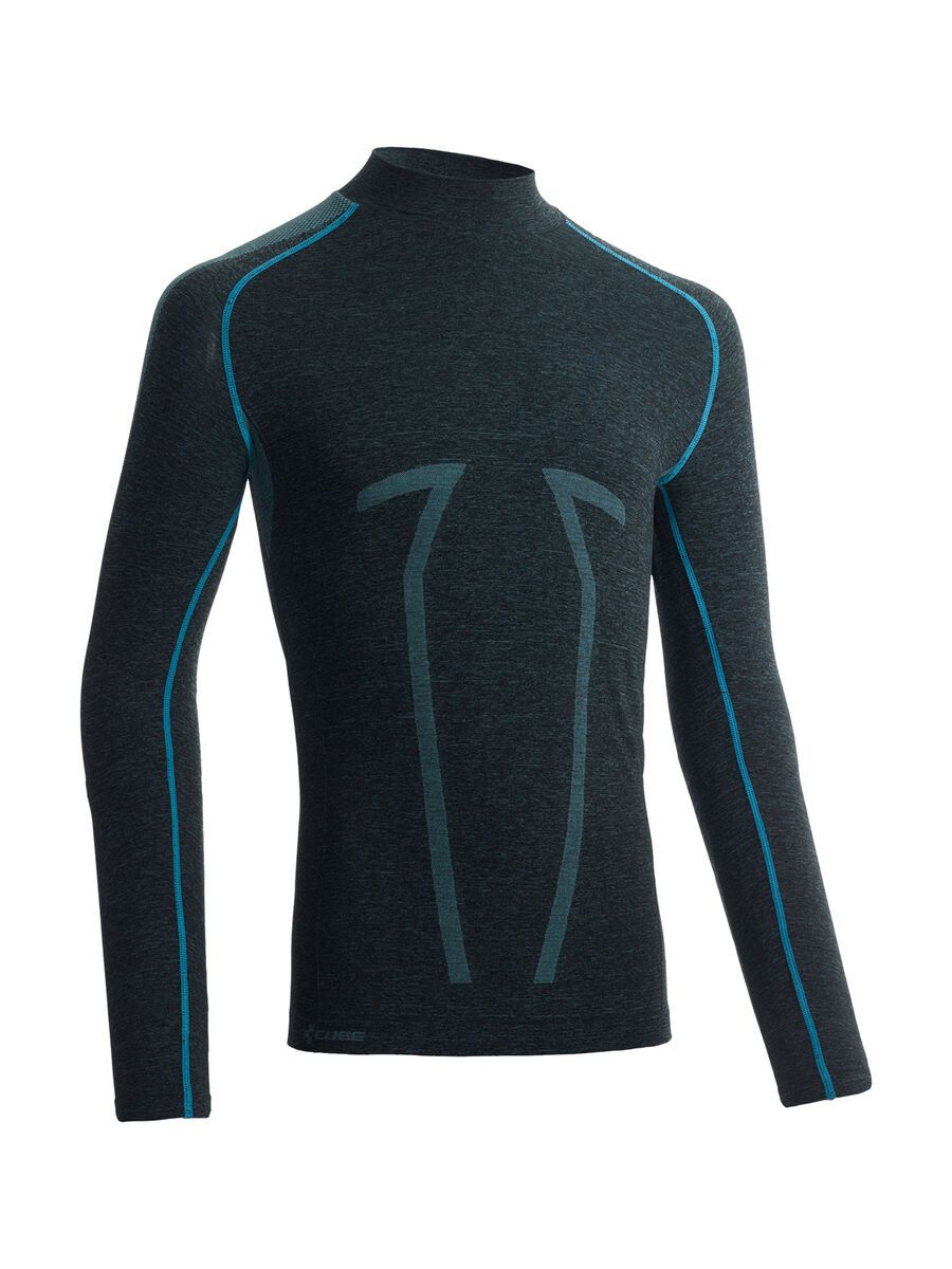 Cube Funktionsshirt Pro langarm Be Warm, grey´n´blue - Bild 1