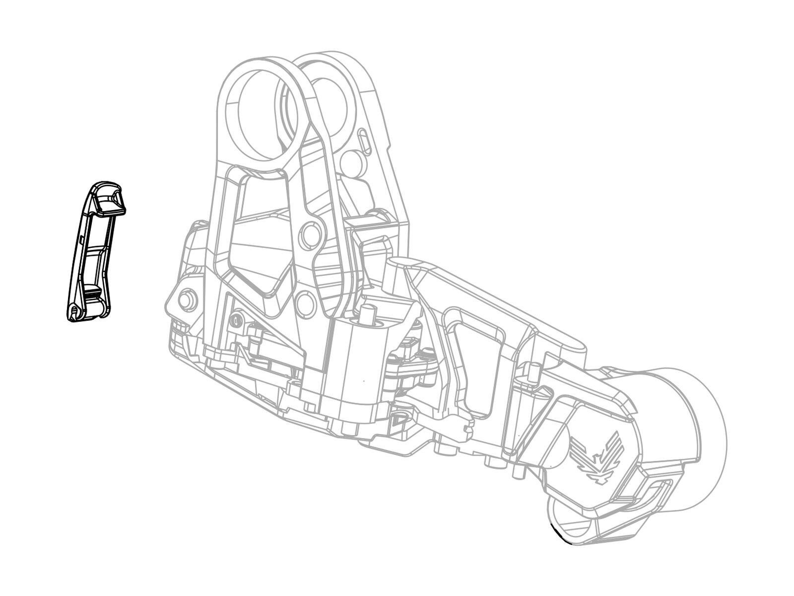SRAM Schaltwerk Battery Lever/Clip GX T-Type Eagle AXS / Red XPLR AXS - Bild 1