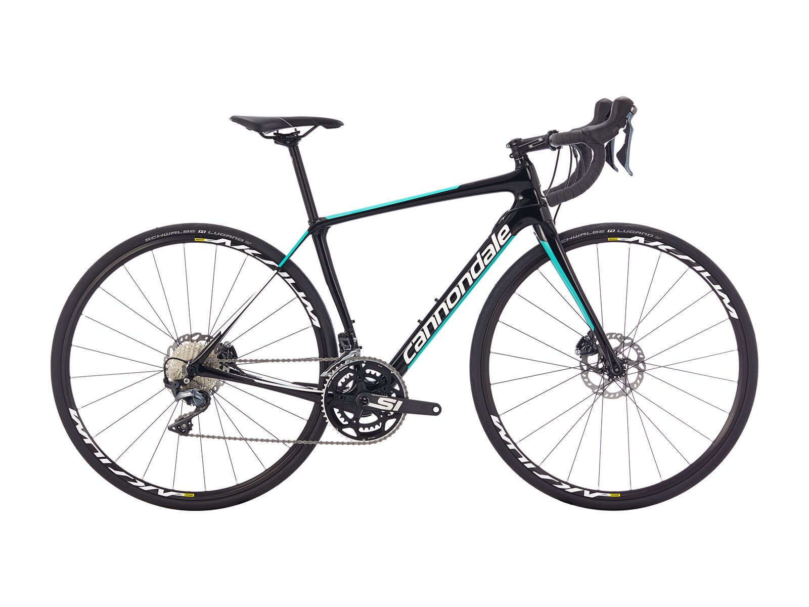 Cannondale Synapse Carbon Disc Women's Ultegra, jet black w/cashmere and turquoise - gloss (BLK) - Bild 1