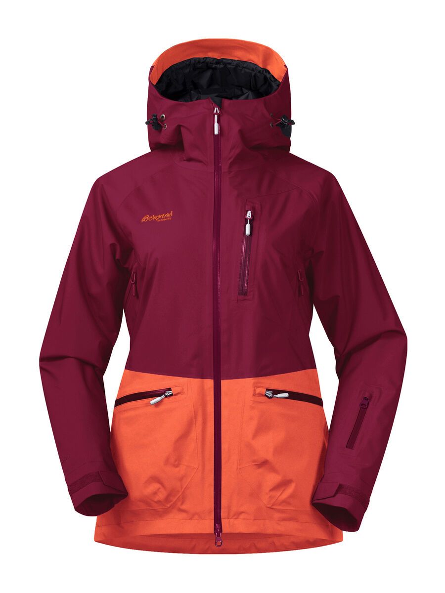 Bergans Myrkdalen Insulated Lady Jacket, beet red/bright magma