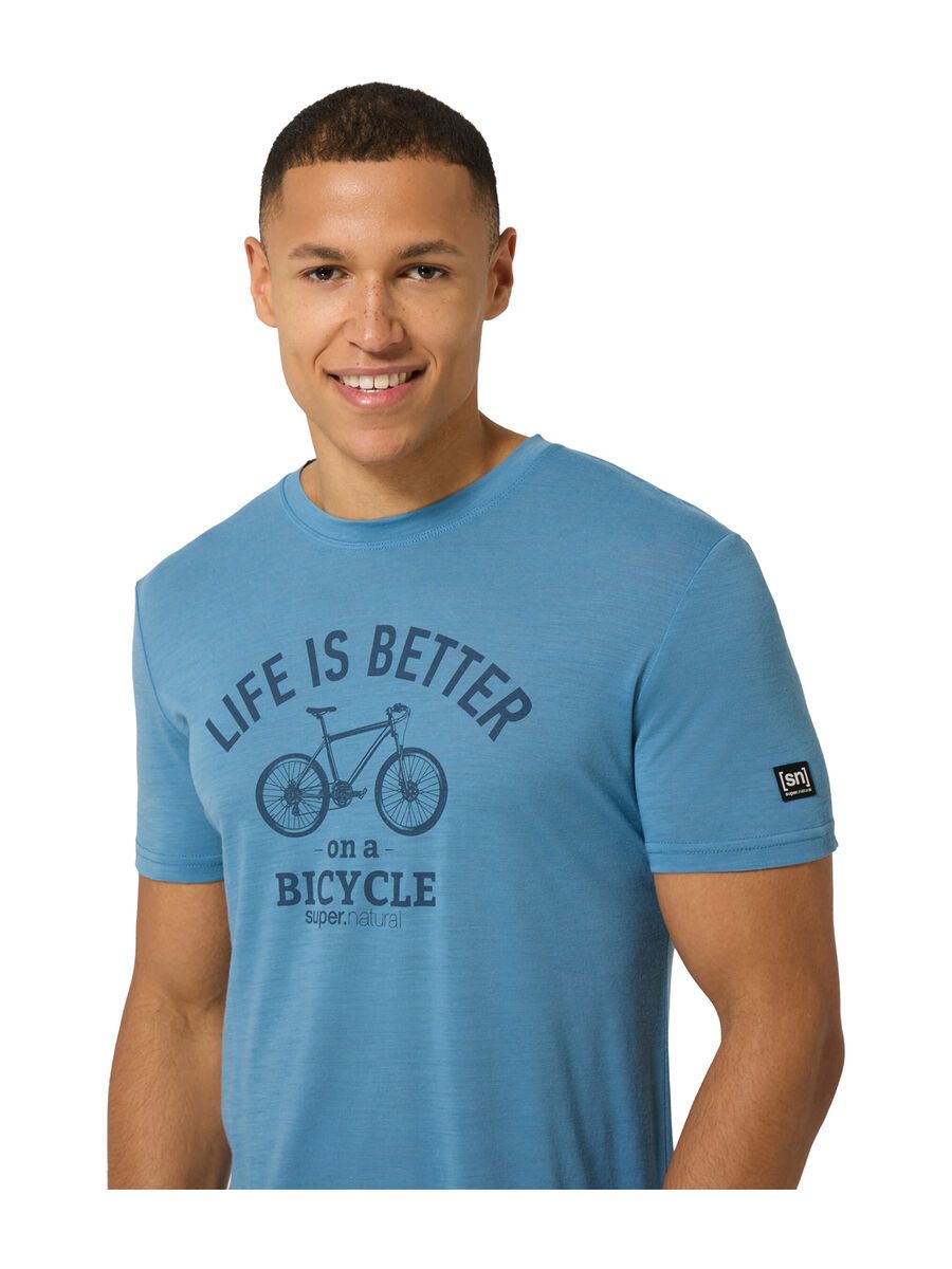 super.natural Better Bike Tee Herren, blue heaven/ocean blue - Bild 4