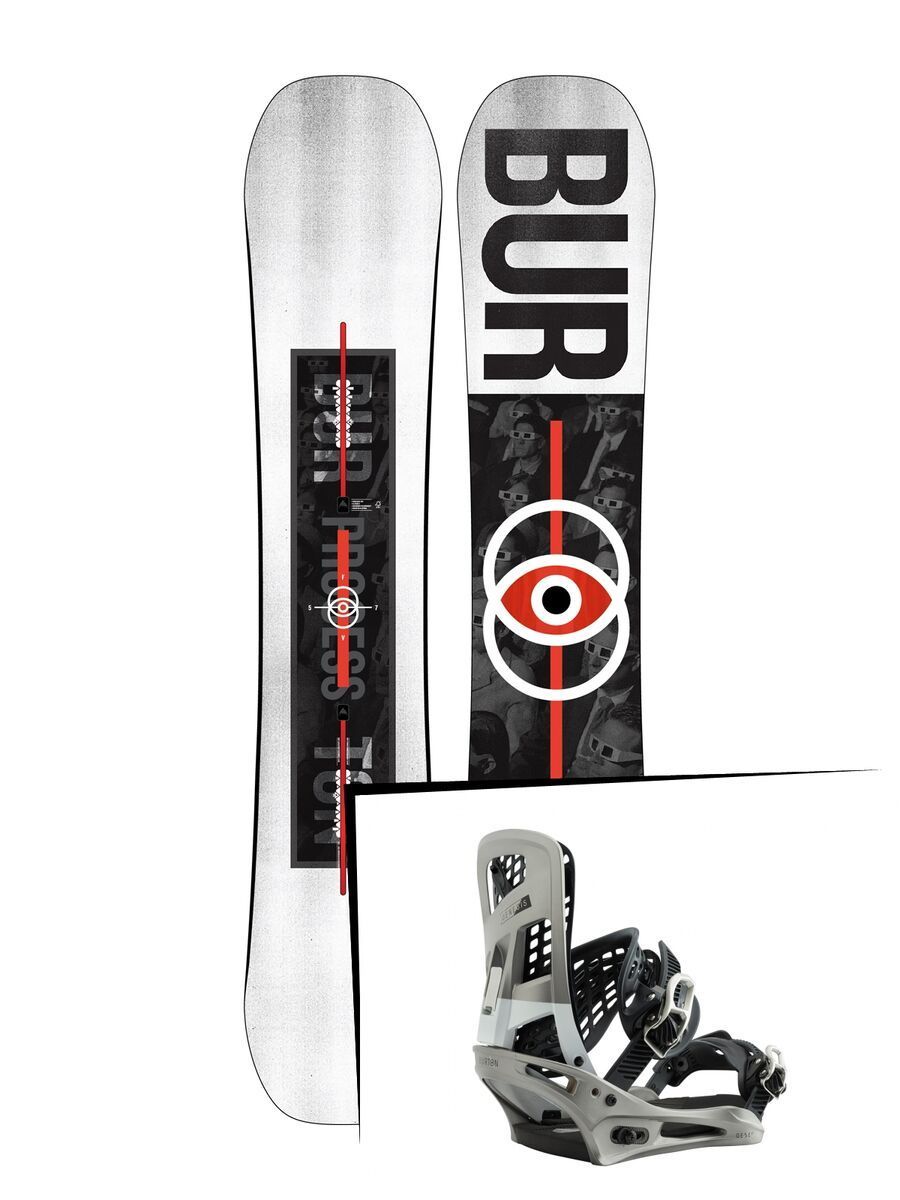 Set: Burton Process Flying V 2019 + Burton Genesis super silver - Bild 1
