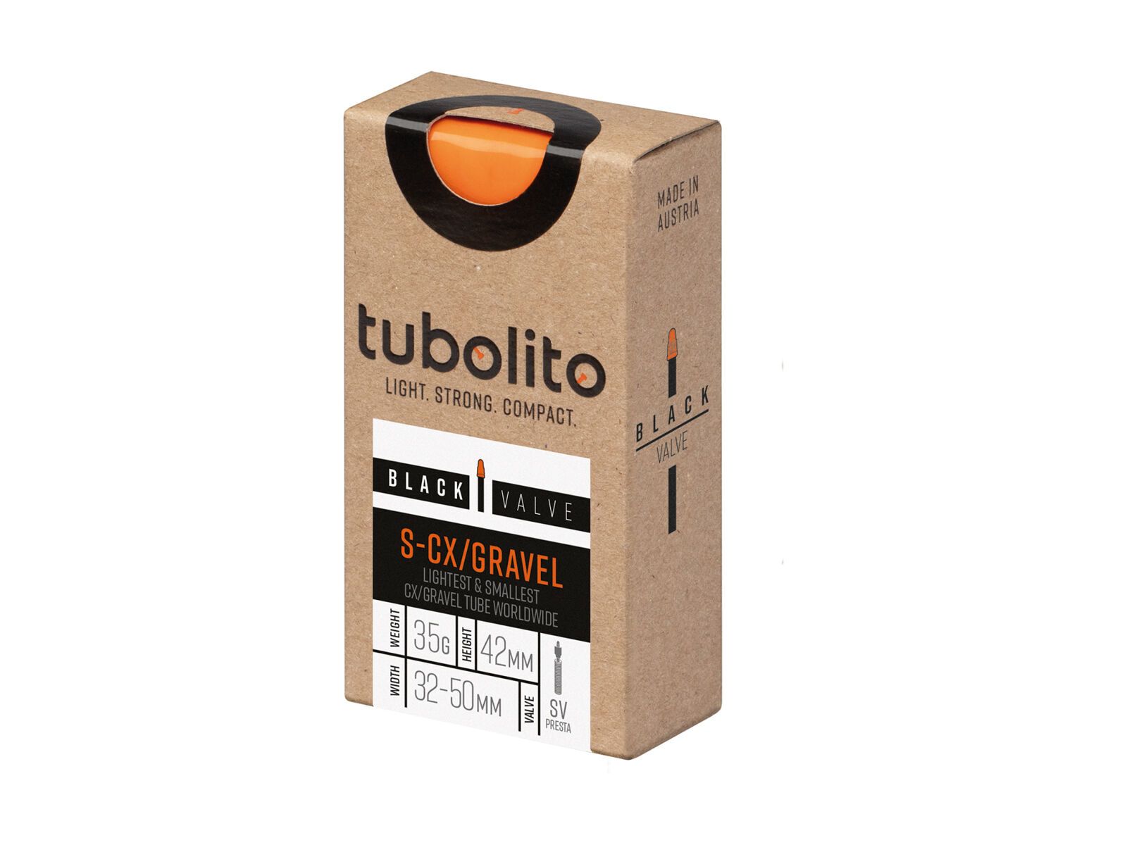 Tubolito S-Tubo CX/Gravel 42 mm - 700C x 32-50 / Black Valve orange/black 33000154