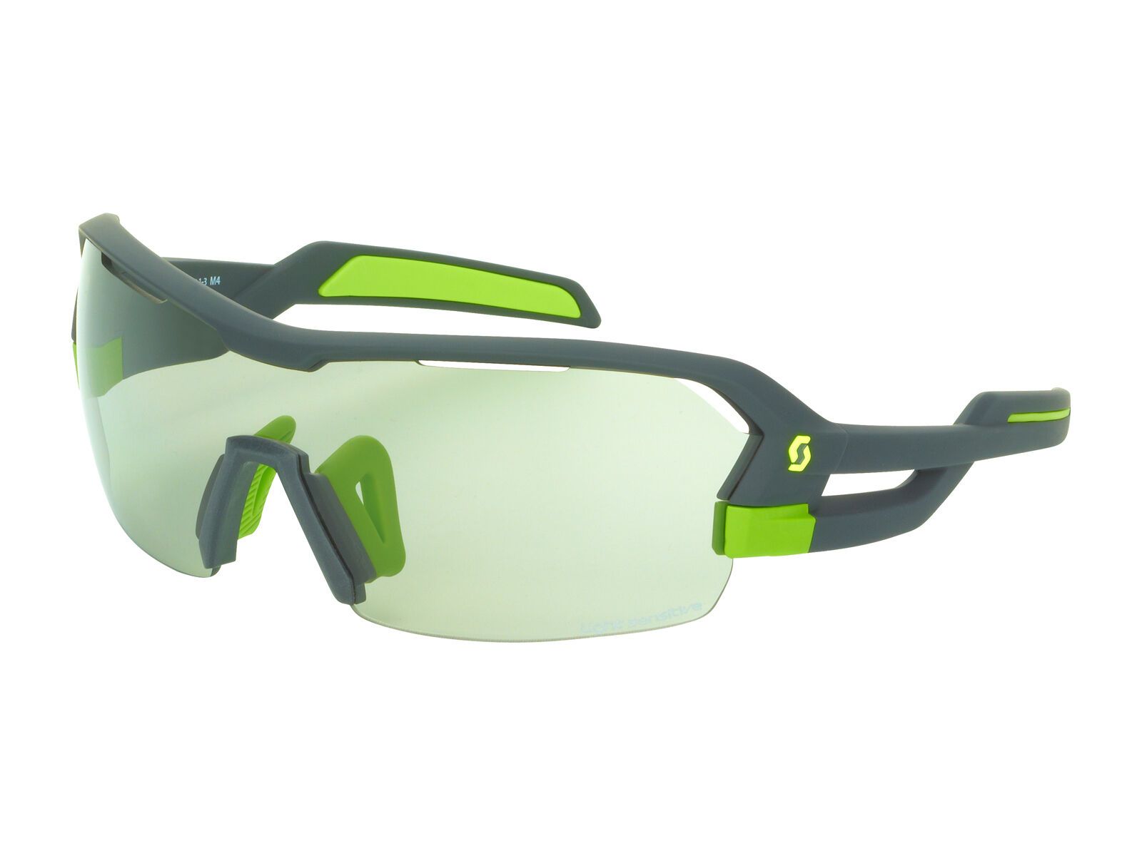 Scott Spur LS Sunglasses + Wechselscheibe, grey matt/green/Lens: grey light sensitive - Bild 1