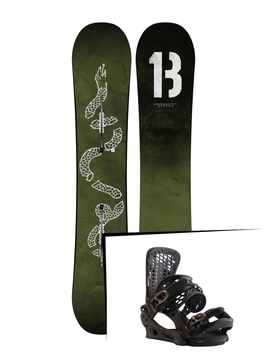 Set: Burton Descendant 2019 + Burton Genesis painted wood - Bild 1