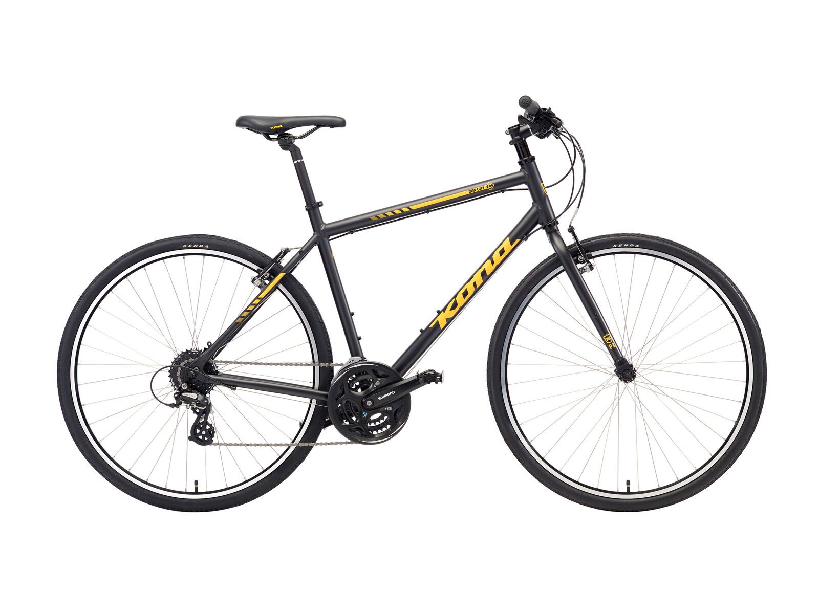 Kona Dew City, matt black w/ yellow decals - Bild 1