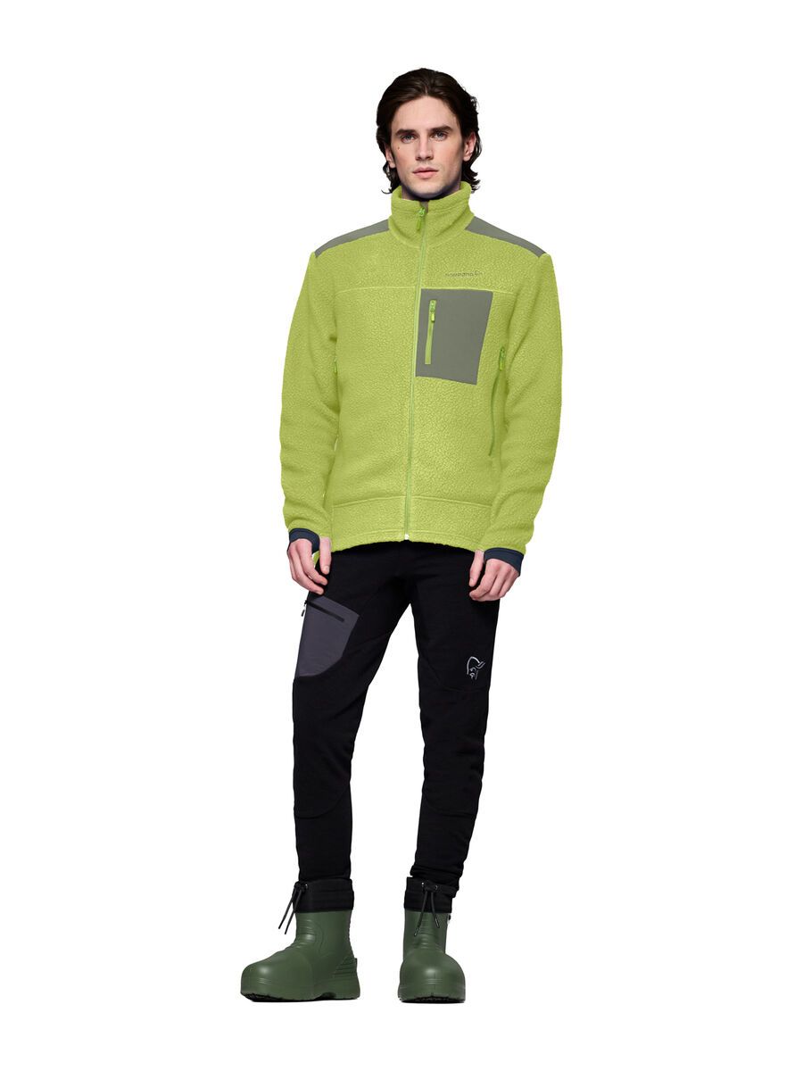 Norrona trollveggen warm3 Jacket M's, dark citron/deep lichen green - Bild 4
