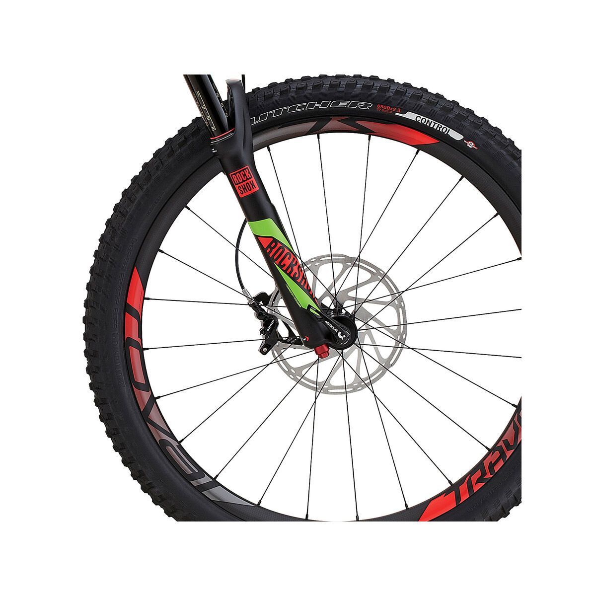 Specialized S-Works Enduro FSR 650b, satin charcoal tint carbon/monster green/rocket red - Bild 2
