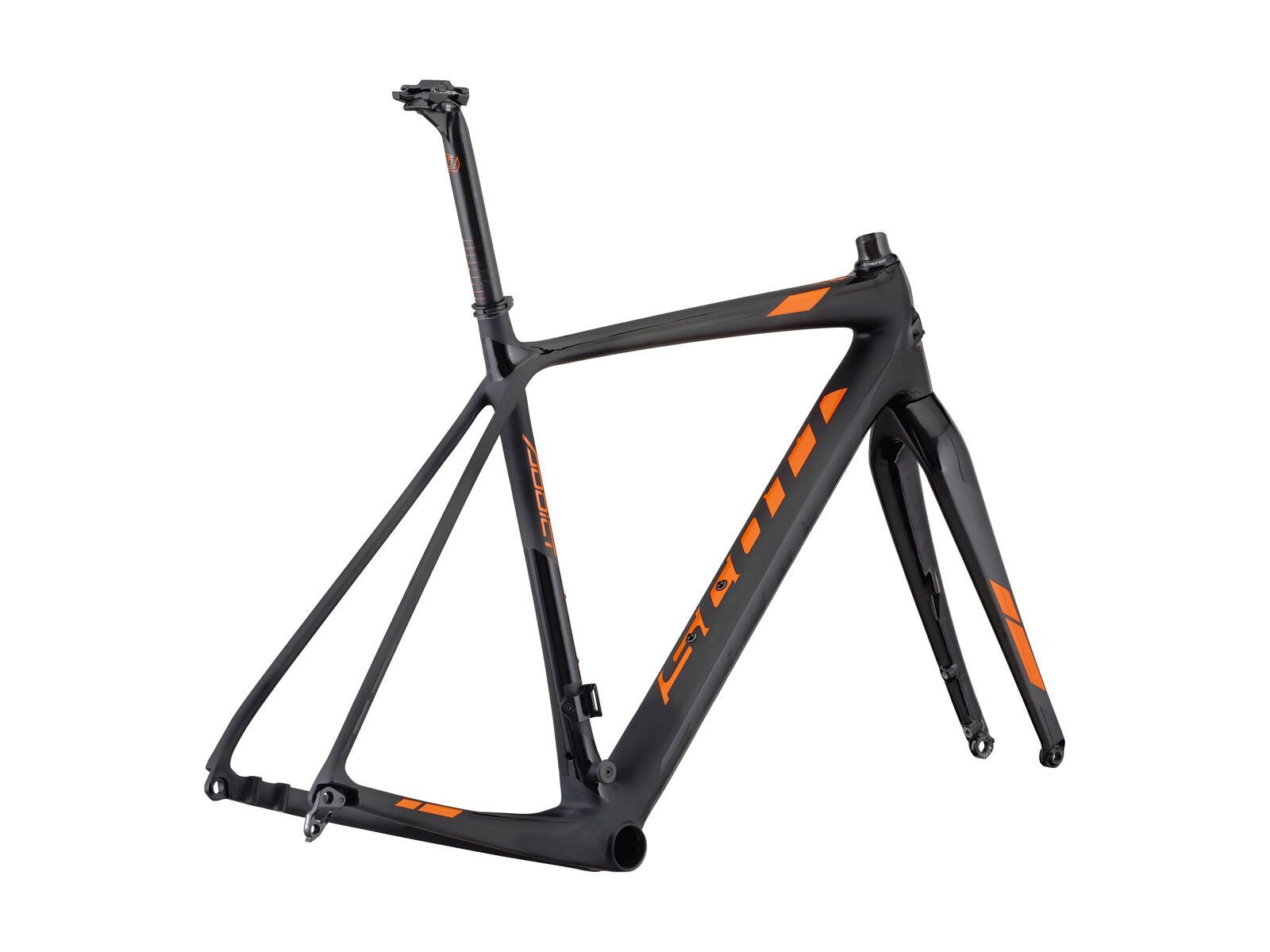 Scott Addict Premium Disc Mech/Di2 Rahmenset, black/orange - Bild 1