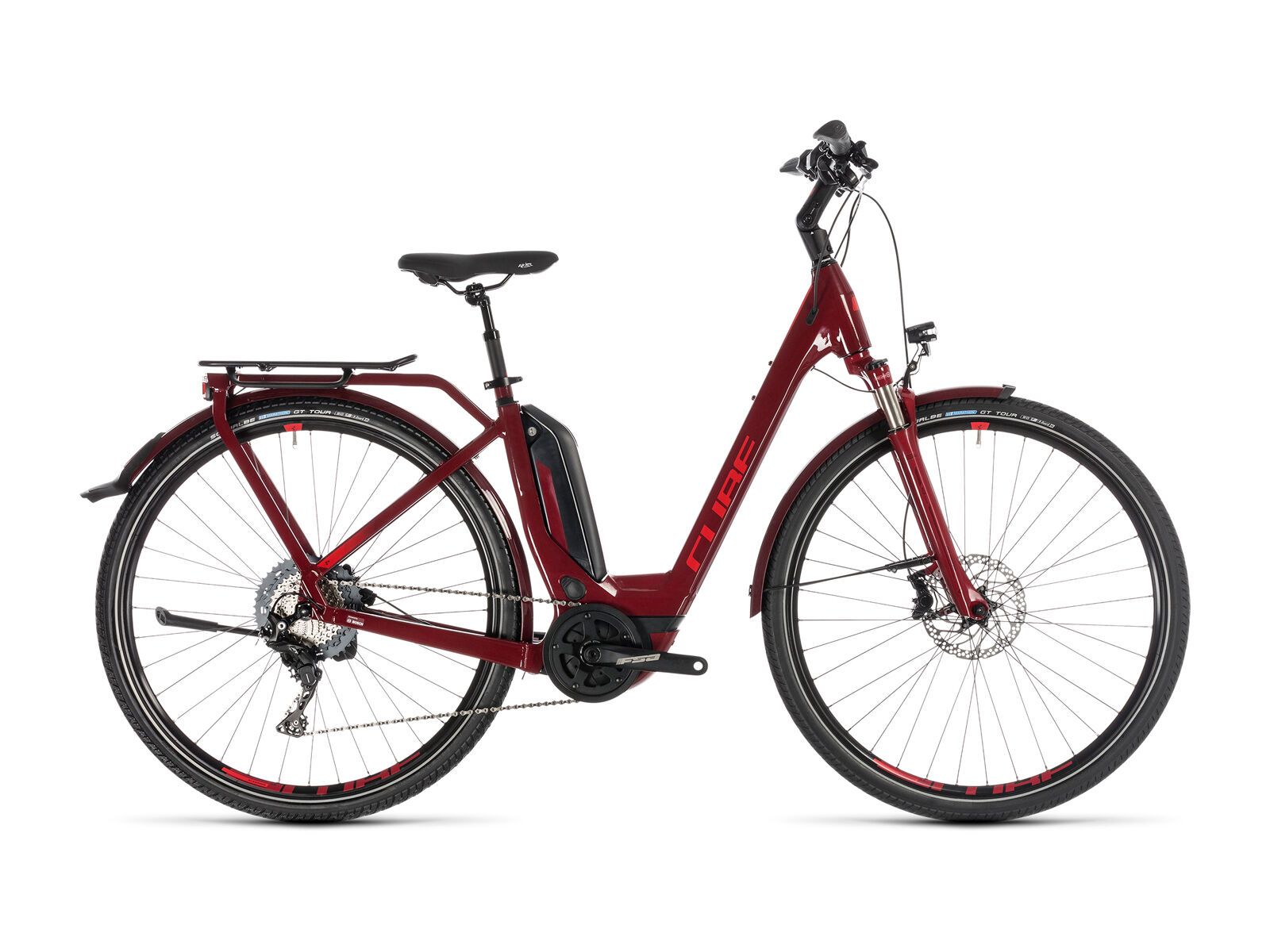 Cube Touring Hybrid EXC 500 Easy Entry, darkred´n´red - Bild 1
