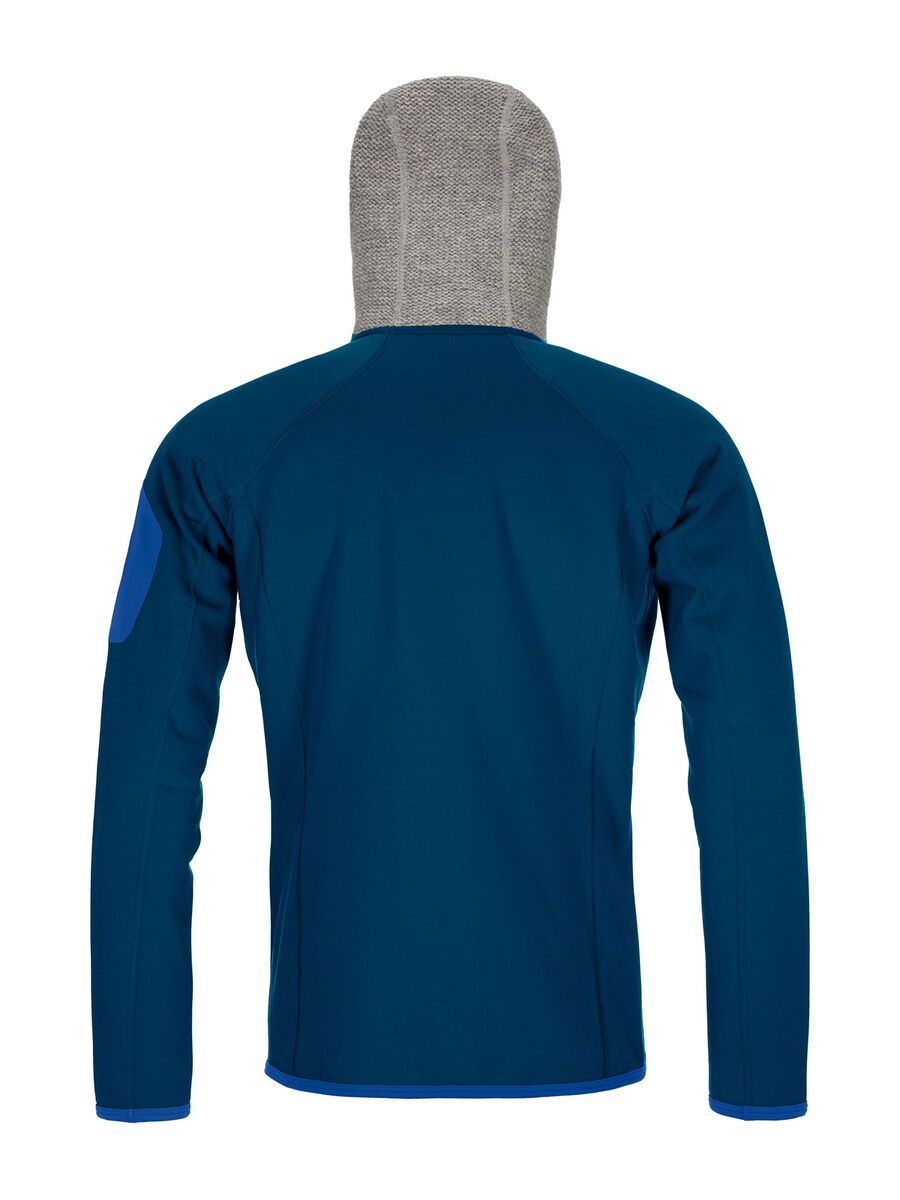Ortovox Merino Fleece Plus Classic Knit Hoody M, petrol blue - Bild 2