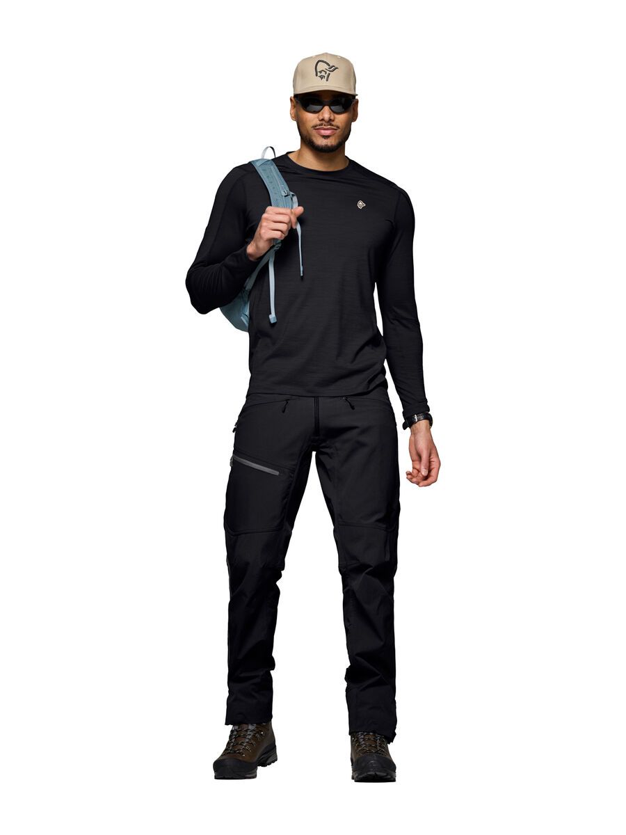 Norrona femund pureUll Long Sleeve M's, caviar black - Bild 6