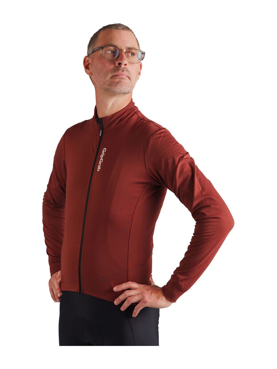 GripGrab RIDE Thermal Long Sleeve Jersey, dark red - Bild 5
