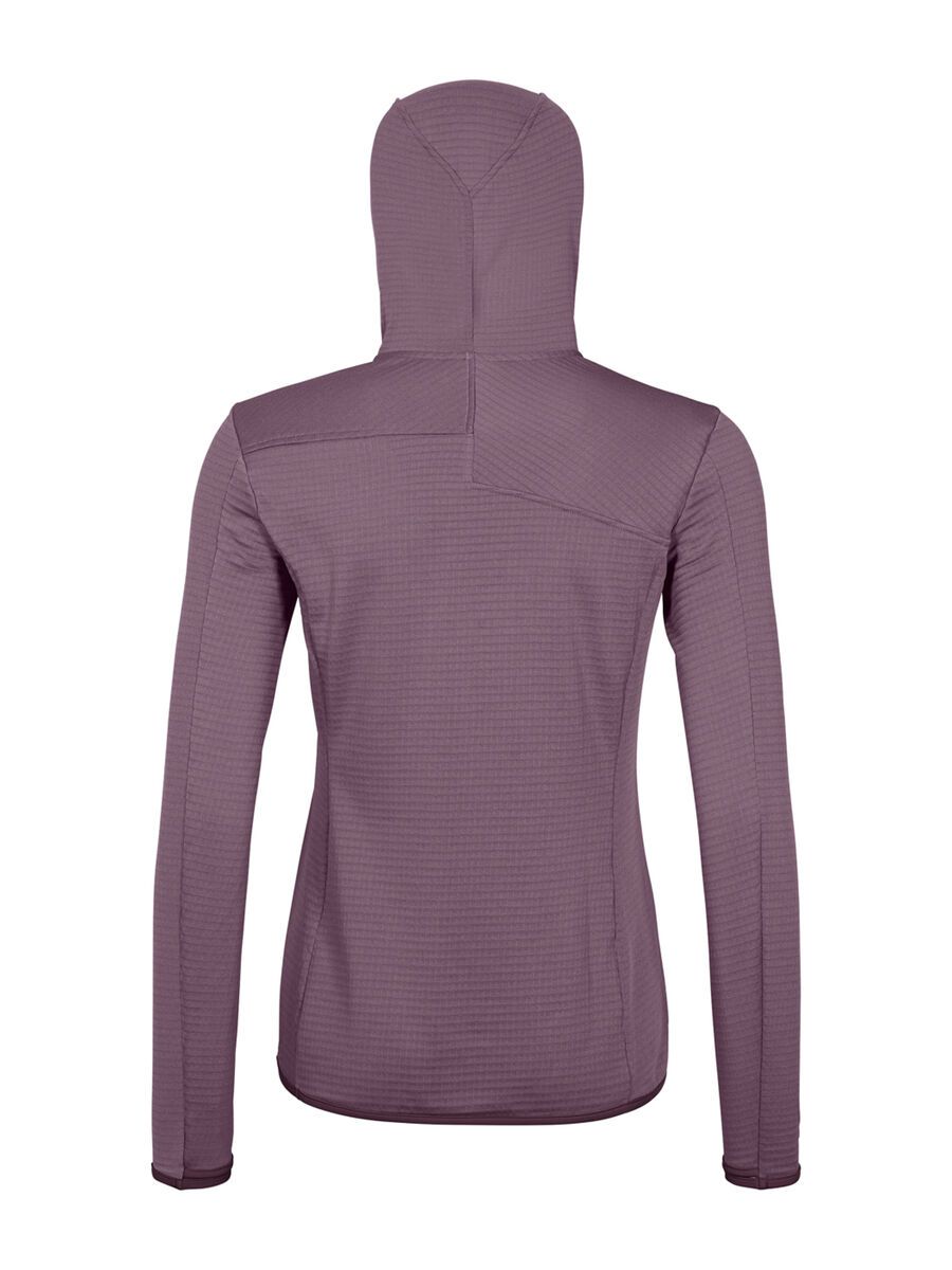 Ortovox Merino Fleece Light Grid Hooded Jacket W, wild berry - Bild 2