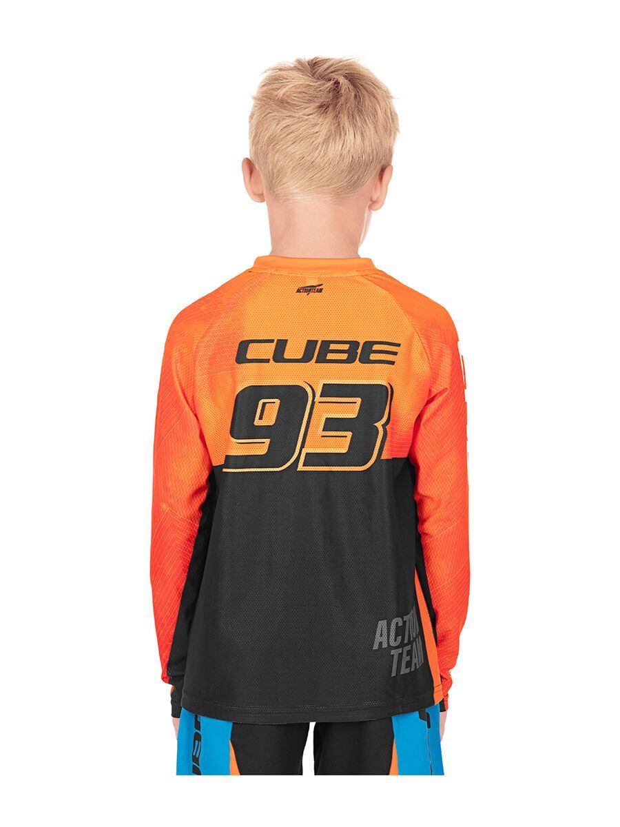 Cube Junior Trikot langarm X Actionteam, orange´n´black - Bild 3
