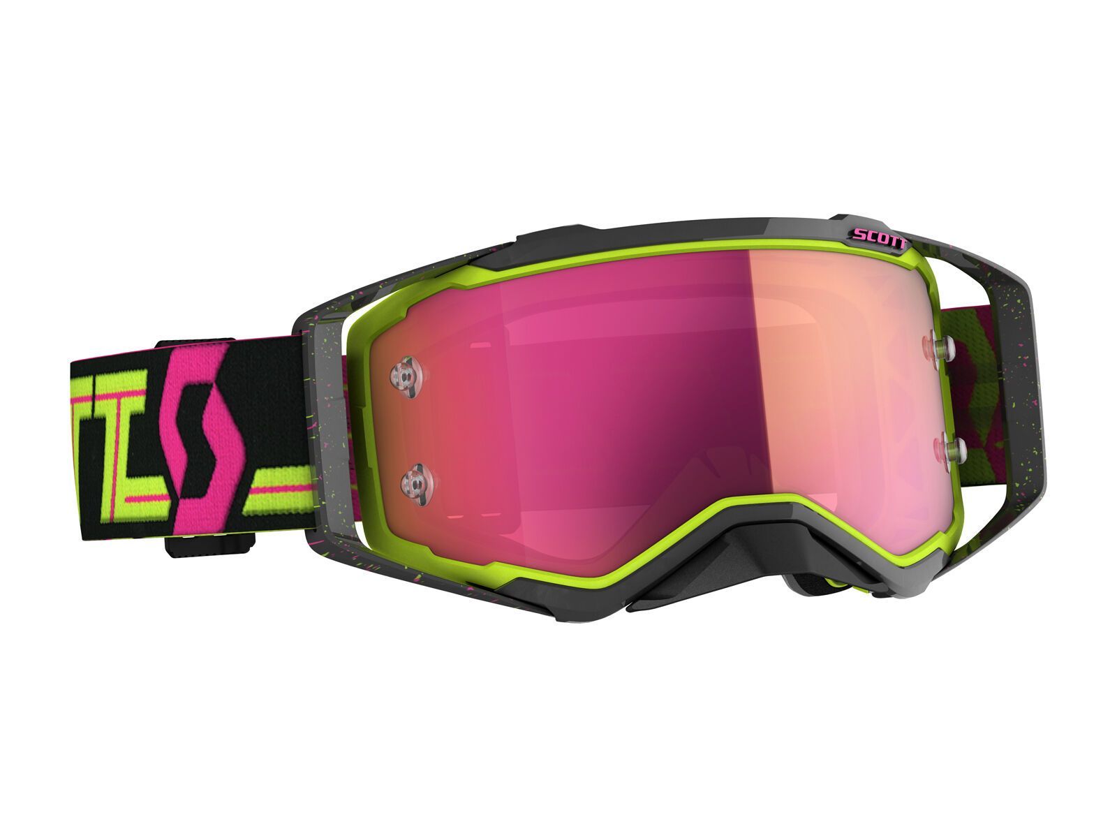 Scott Prospect Goggle, black/yellow/Lens: pink chrome works - Bild 1