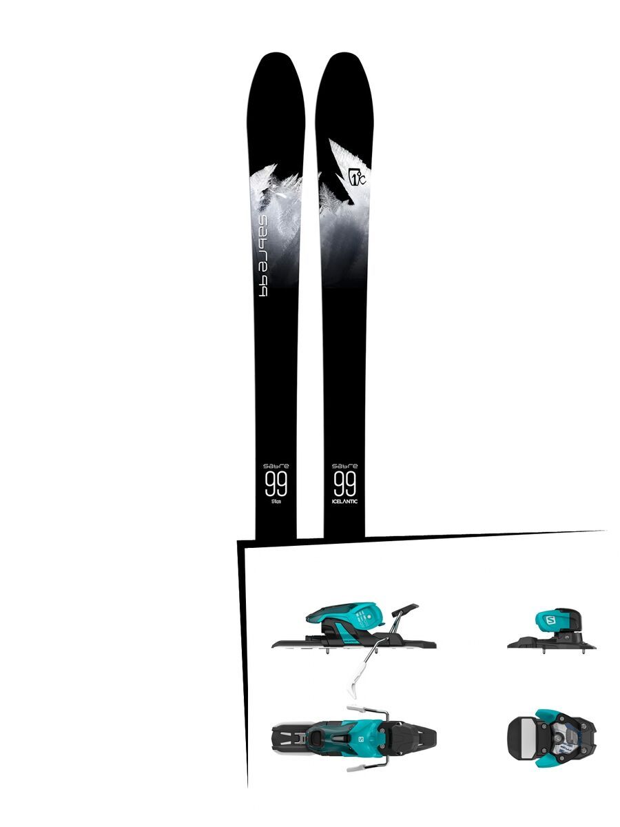 Set: Icelantic Sabre 99 2018 + Salomon Warden 11 turquoise/black - Bild 1