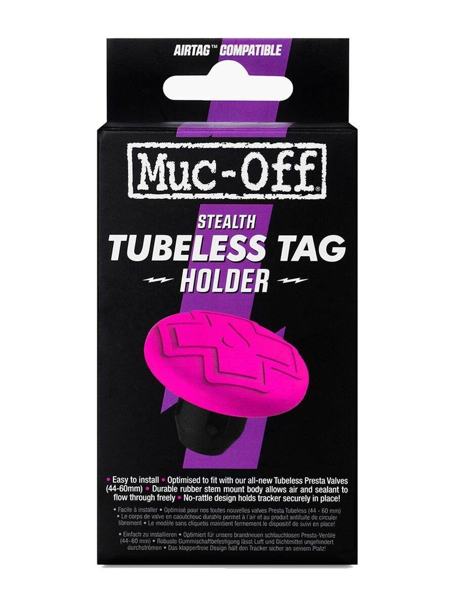 Muc-Off Stealth Tubeless Tag Holder, black/pink - Bild 1