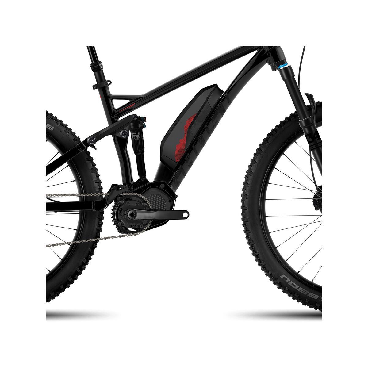 Ghost Hybride Kato FS 8 AL, night black/night black/neon red - Bild 3