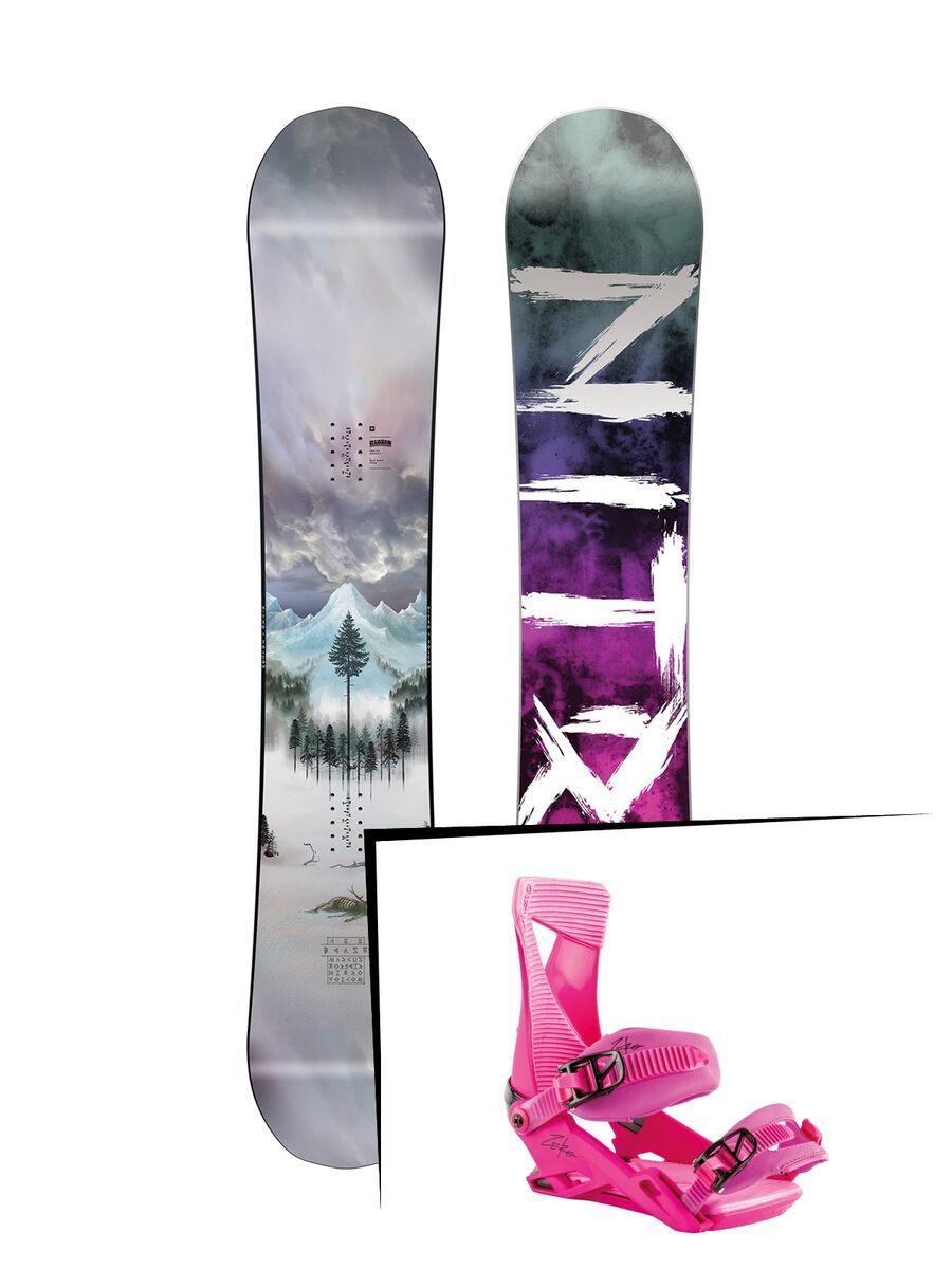 Set: Nitro Beast Nitro x Volcom 2019 + Nitro Zero muted brights series raspberry - Bild 1