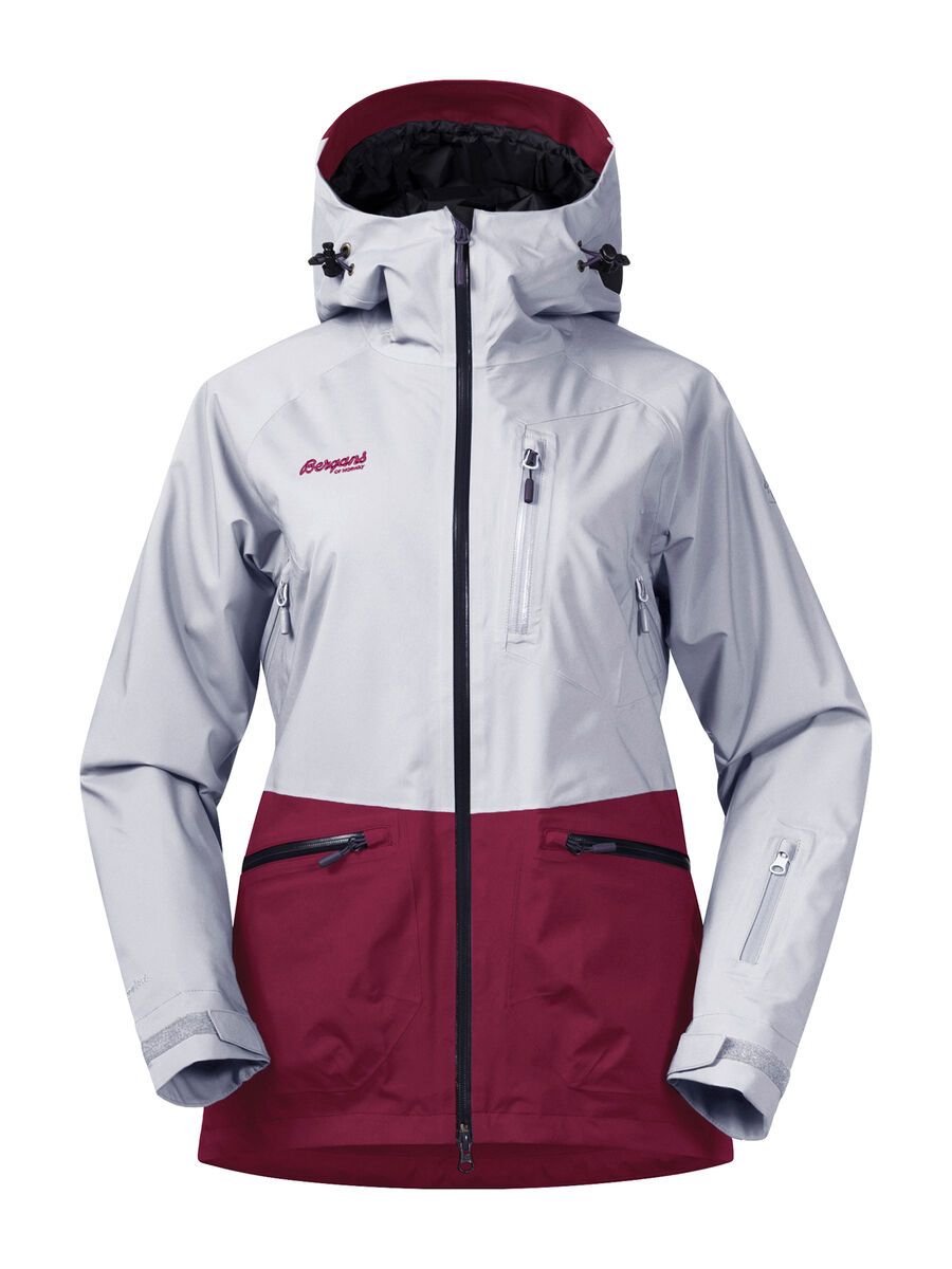 Bergans Myrkdalen Insulated Lady Jacket, silver grey/beet red/purple velvet - Bild 1