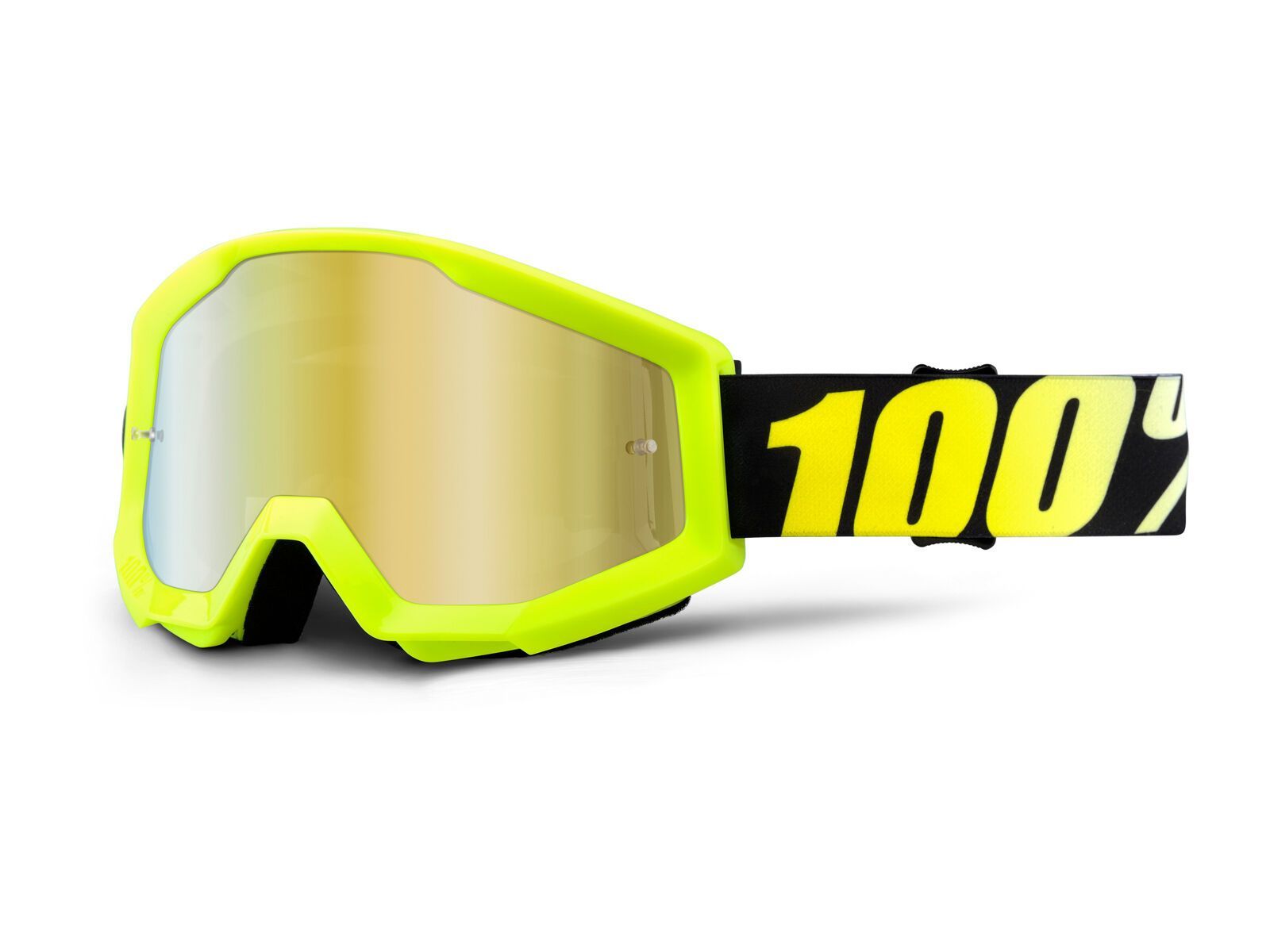 100% Strata, neon yellow/Lens: mirror gold - Bild 1