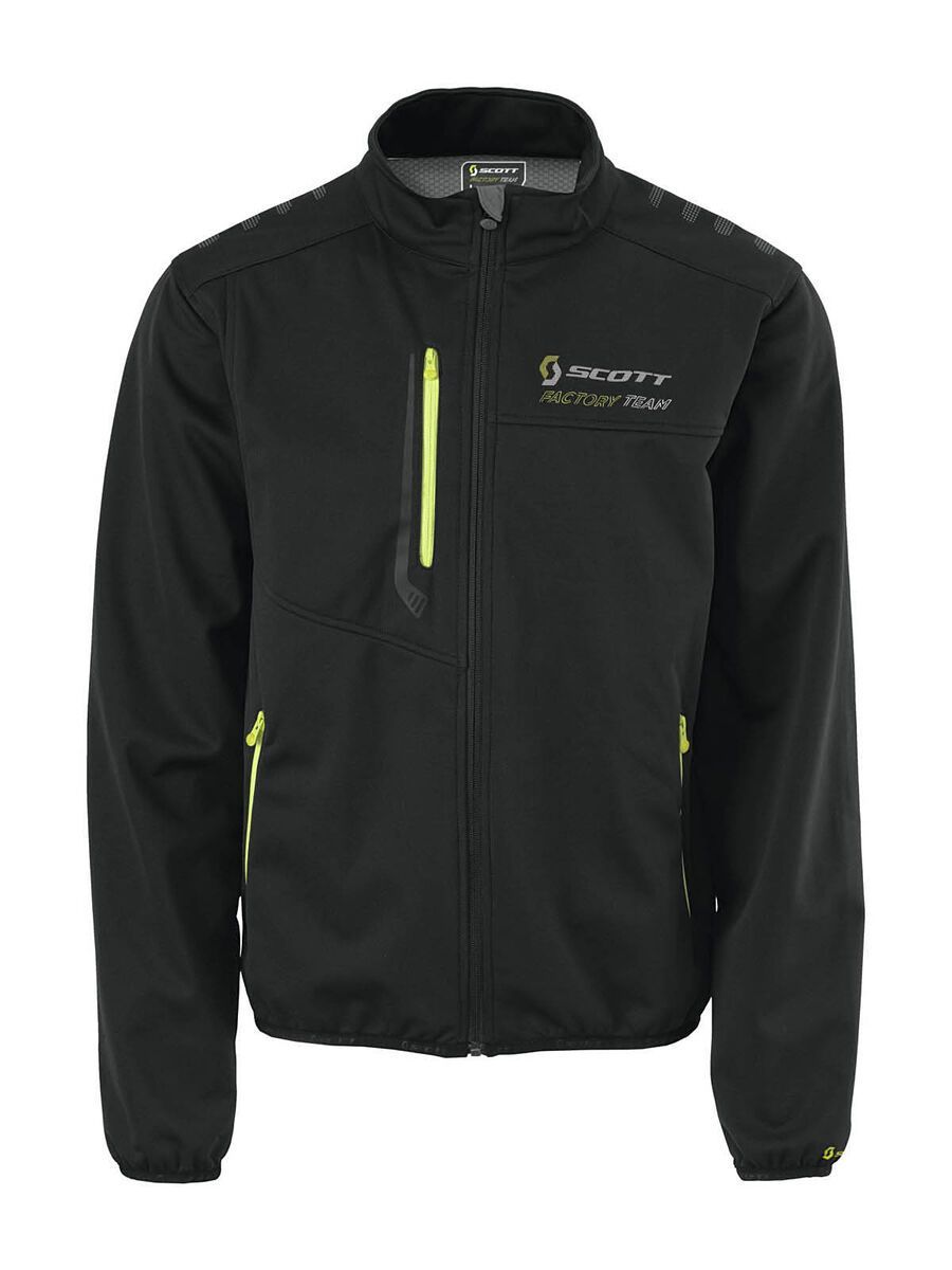 Scott Factory Team Softshell-Jacke, black/lime green - Bild 1