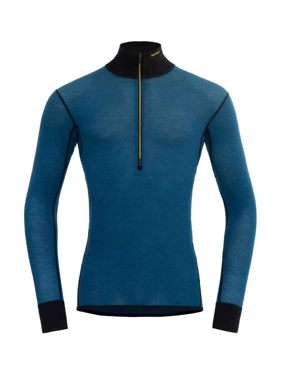 Devold Wool Mesh 190 Zip Neck Man, flood/caviar - Bild 1