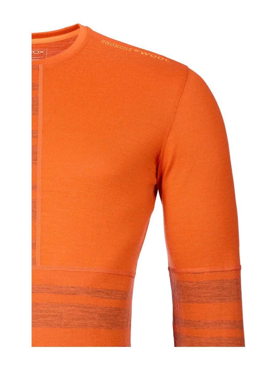 Ortovox 185 Rock'n'wool Long Sleeve M, desert orange - Bild 2