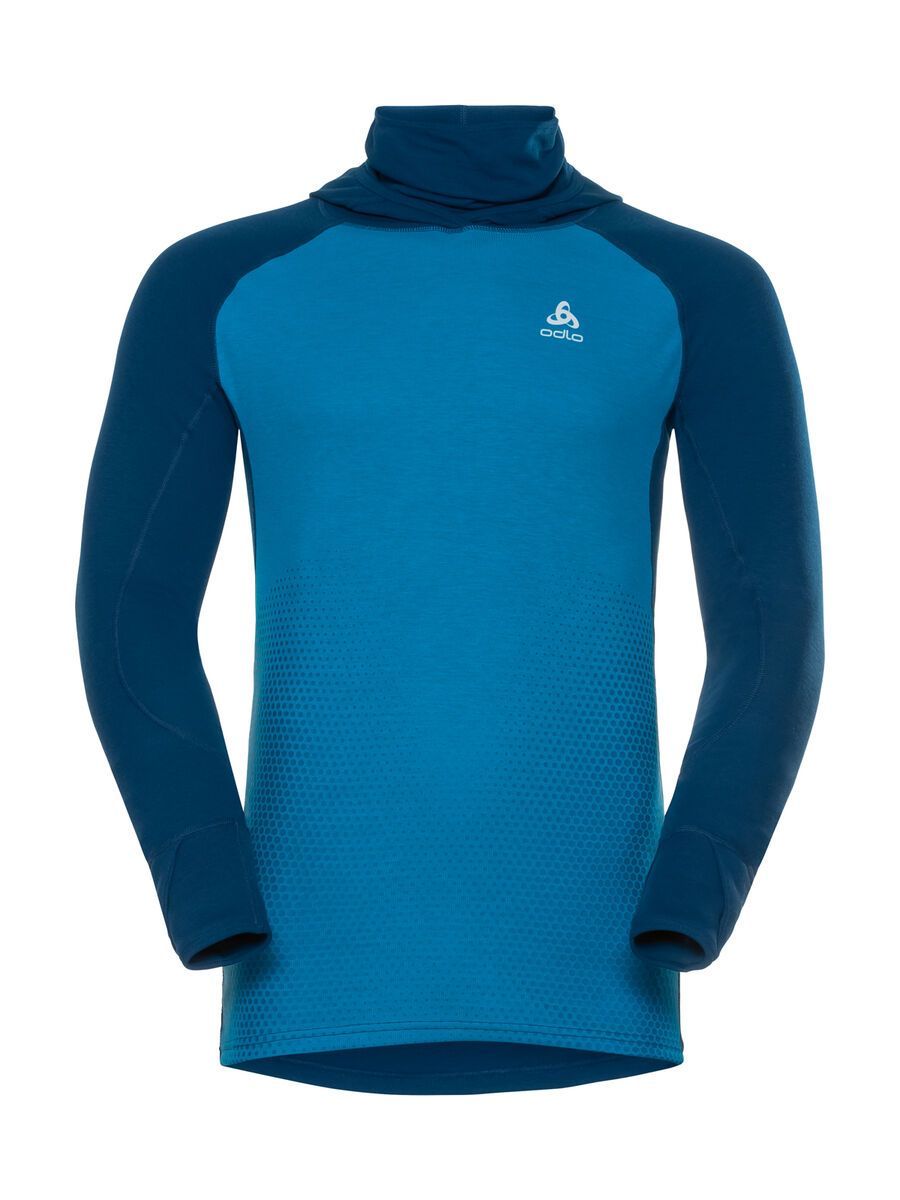 Odlo SUW Top Active Revelstoke Warm L/S w. Facemask, poseidon - blue jewel - Bild 1