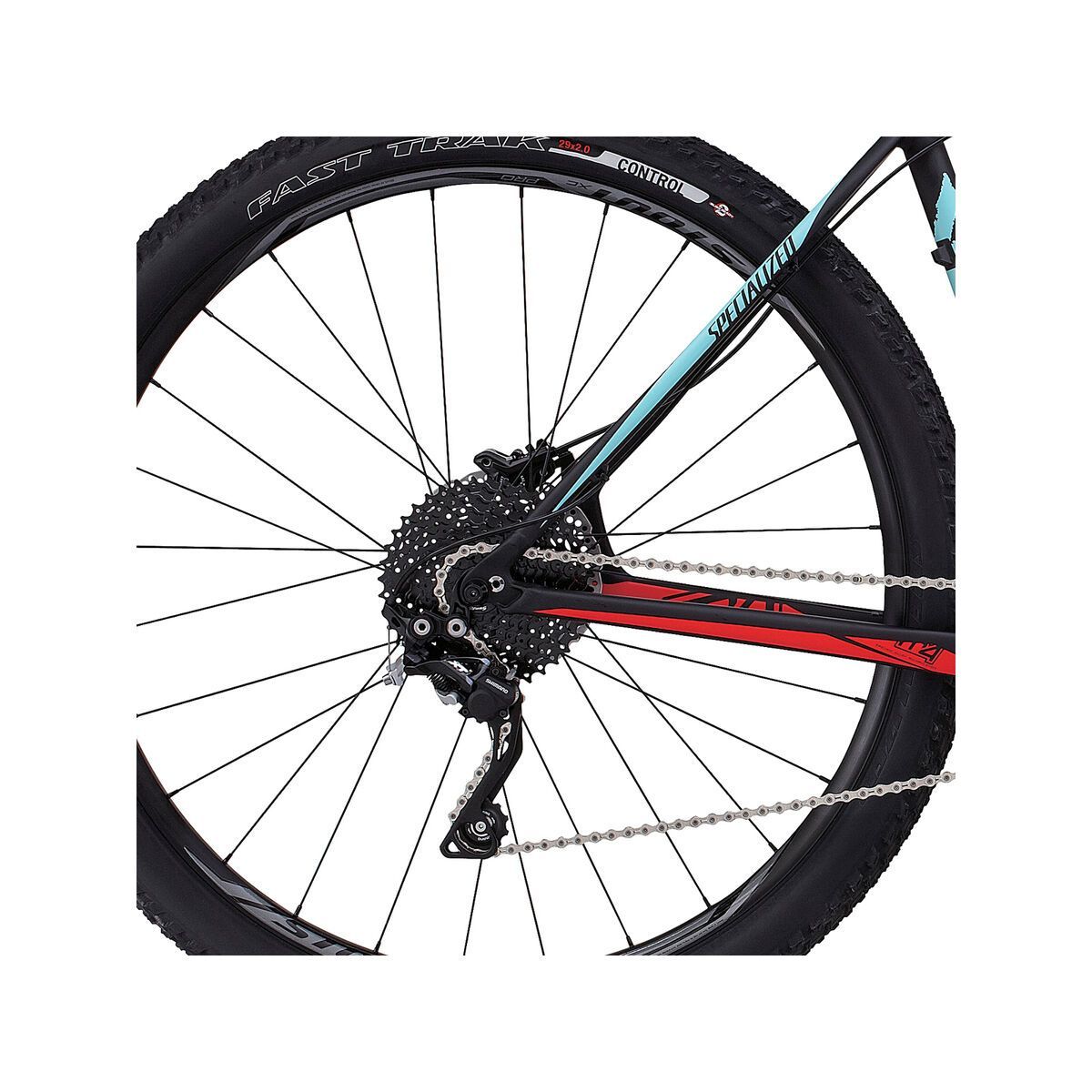 Specialized Crave Expert 29, satin black/rocket red/teal - Bild 4