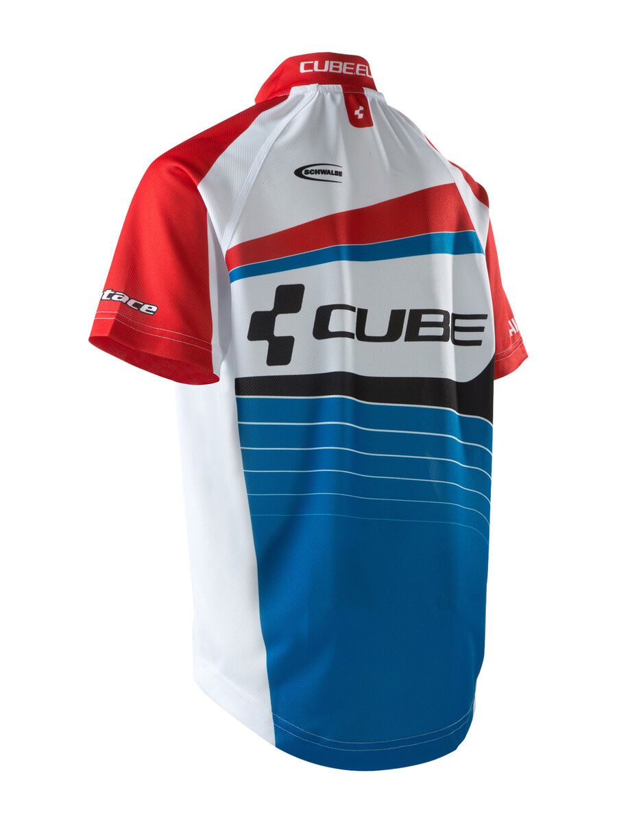 Cube Junior Teamline Trikot kurzarm, white´n´blue´n´red - Bild 2